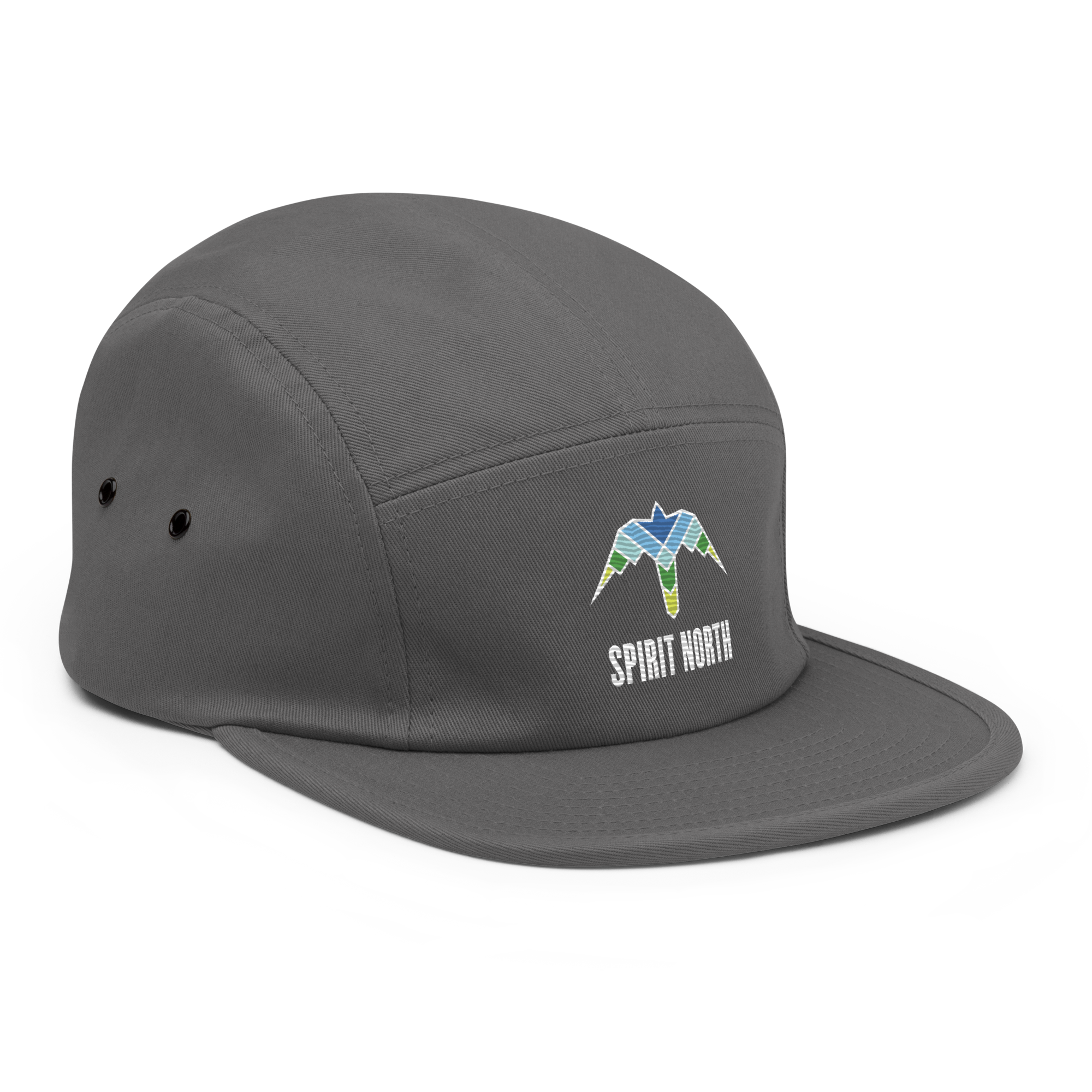 5-panel-cap-grey-right-front-6822377b877f6.png