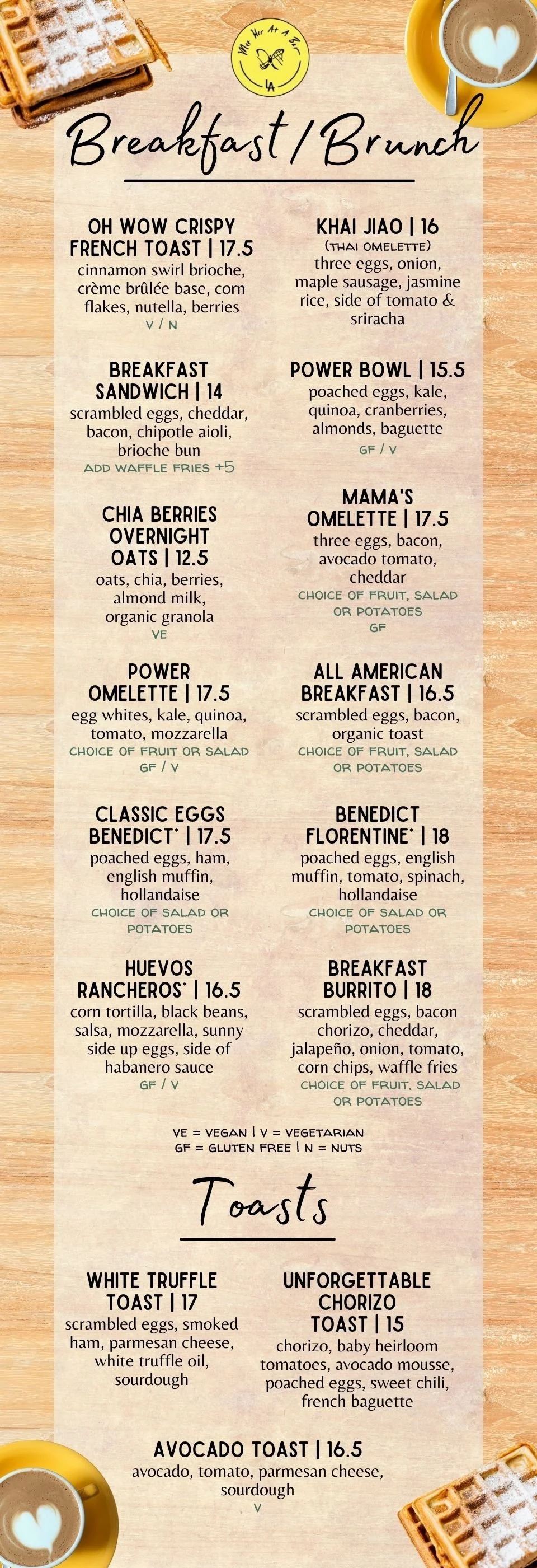 MENU — Met Her At A Bar