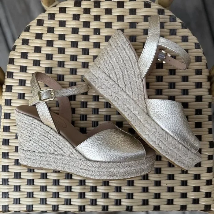 à pied Metallic Gold Espadrille