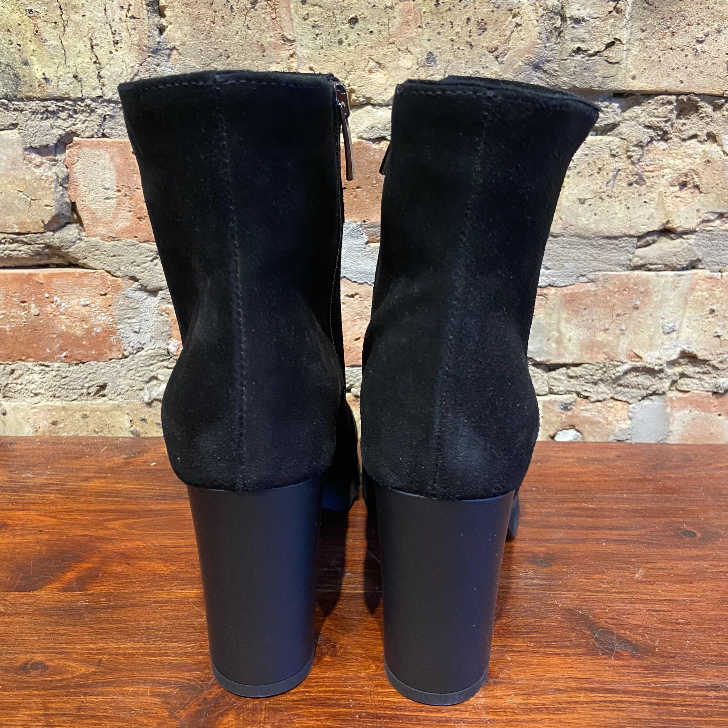 Block-Heel Platform Booties 