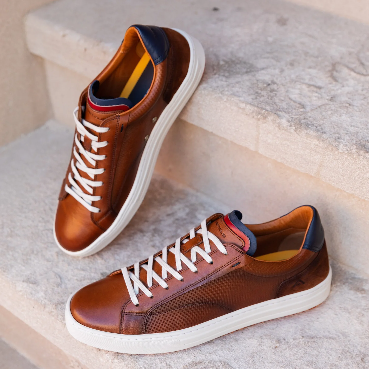 knee length dresses for ladies Men Dark brown nappa calfskin Dress sneaker