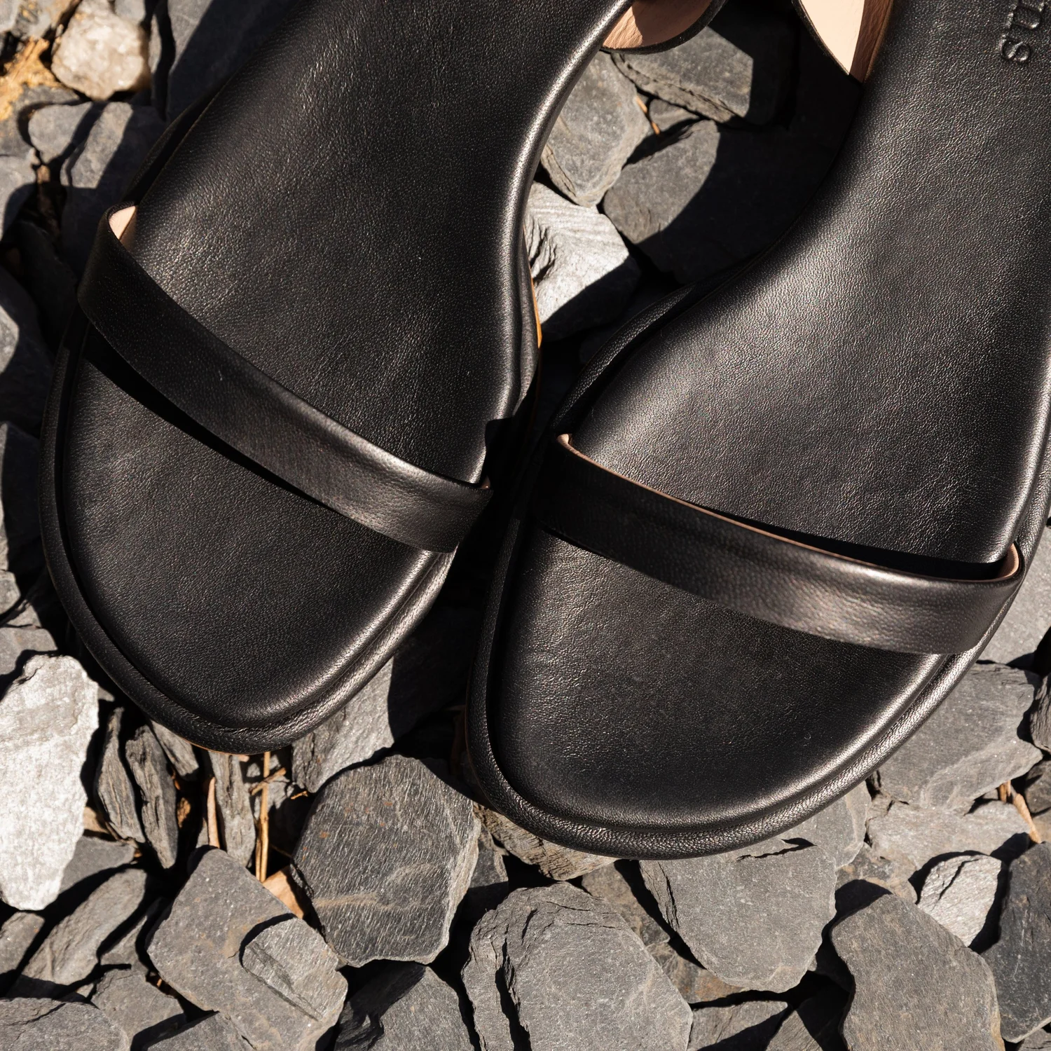 Minimalist Black Strappy Sandals — A Pied Shoe Boutique display picture 3