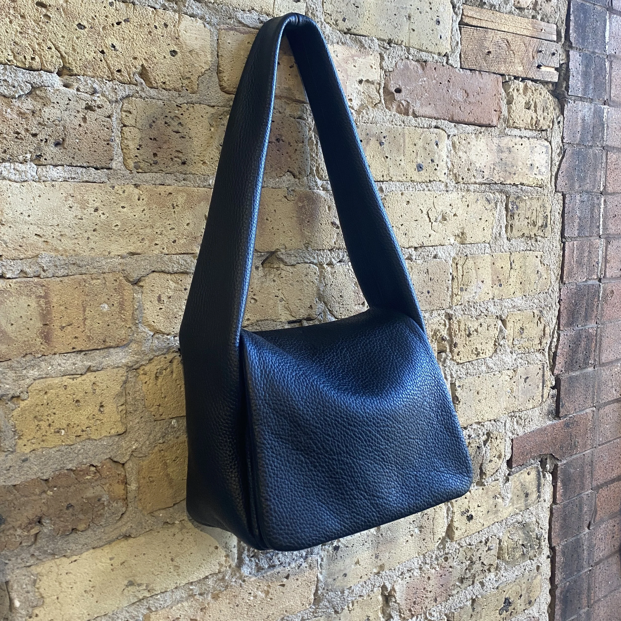 Leather Puffy Shoulder Bag