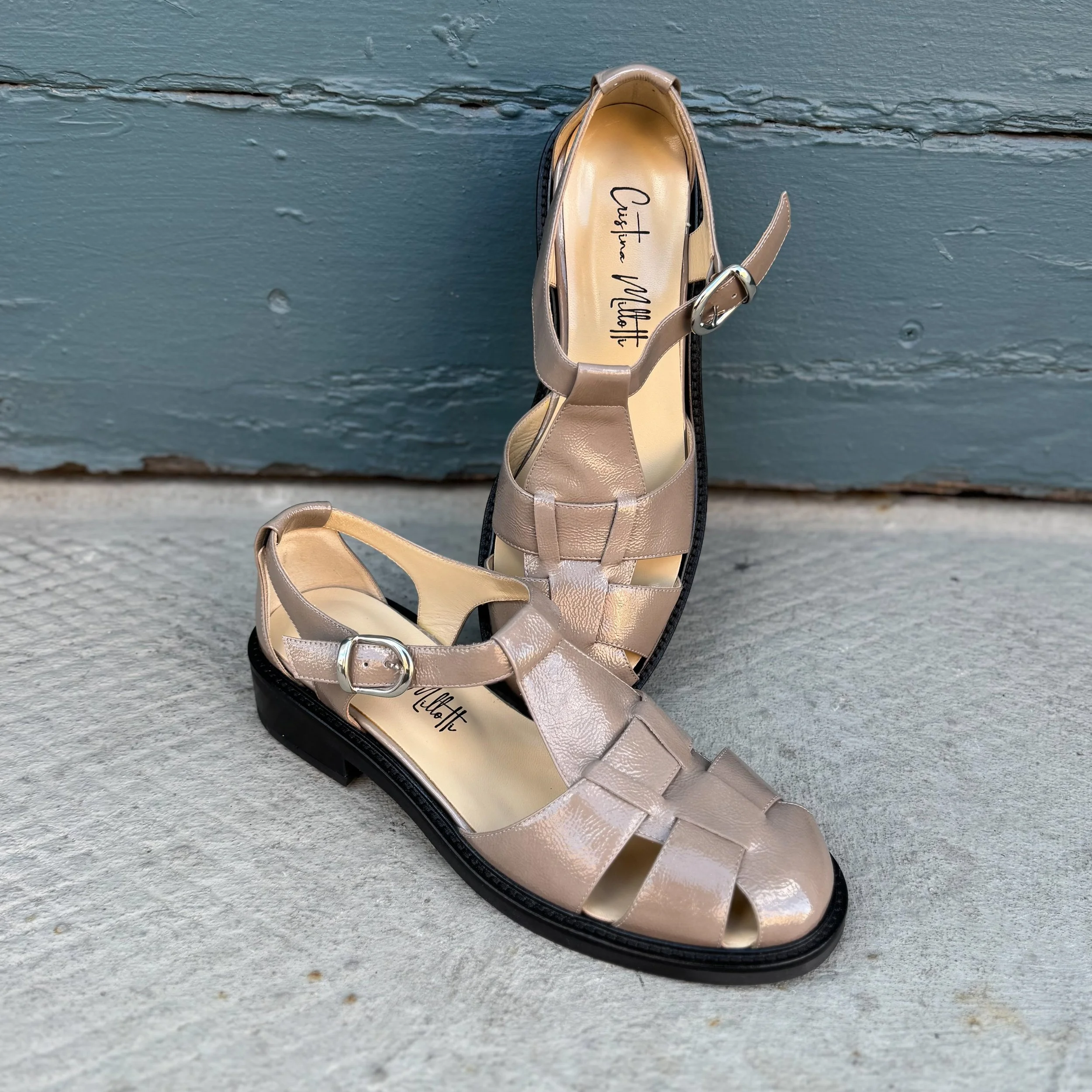 CM.Patent khaki sandal -2.jpg