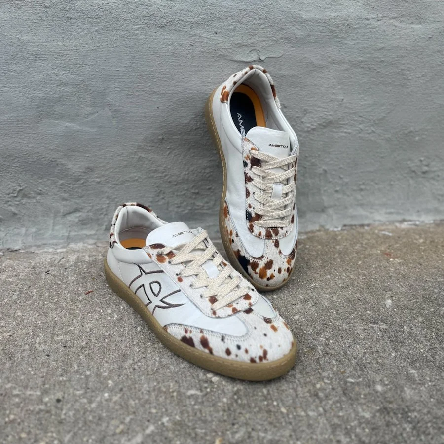 Cow-Print Pony Hair Sneaker