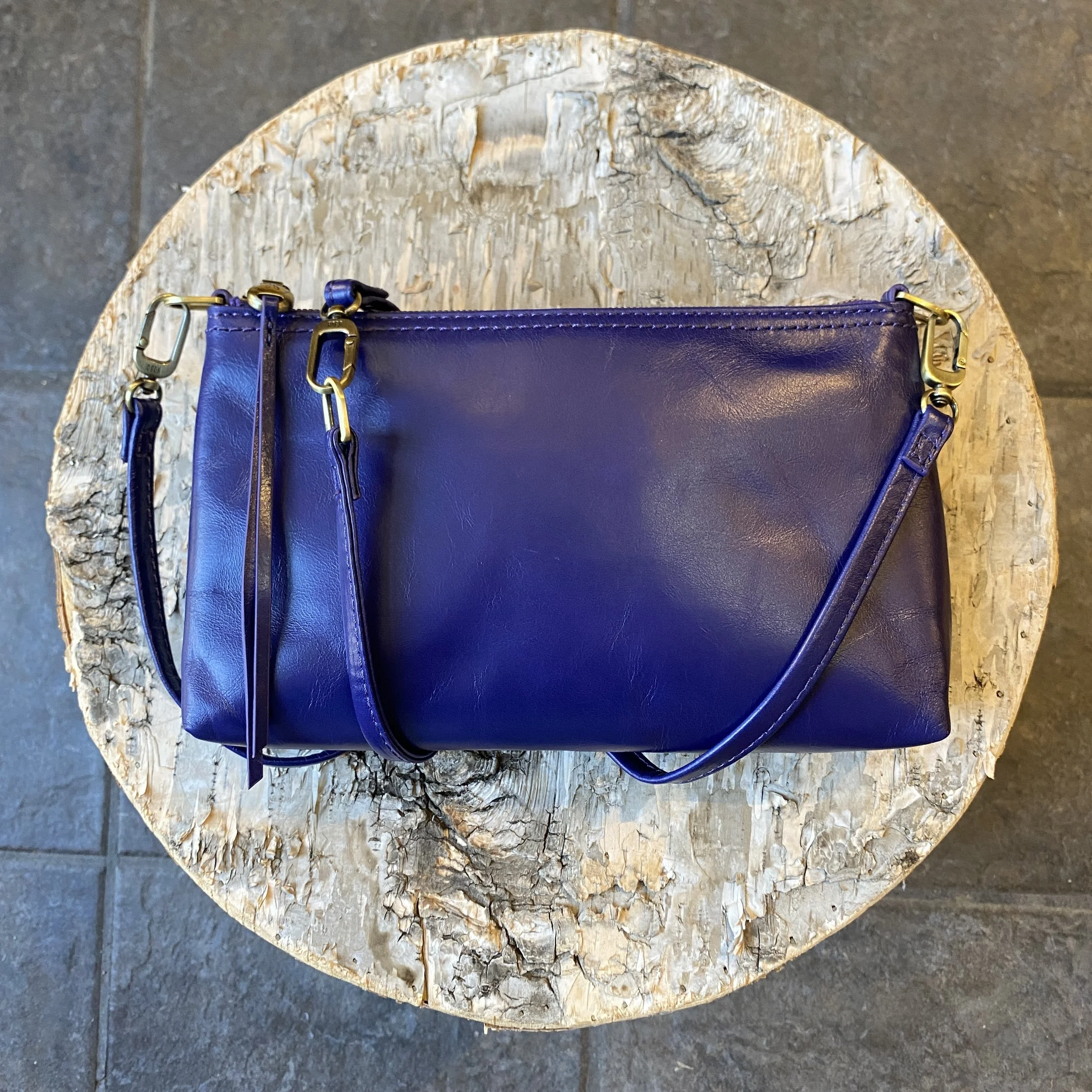 Polished Leather Crossbody Bag