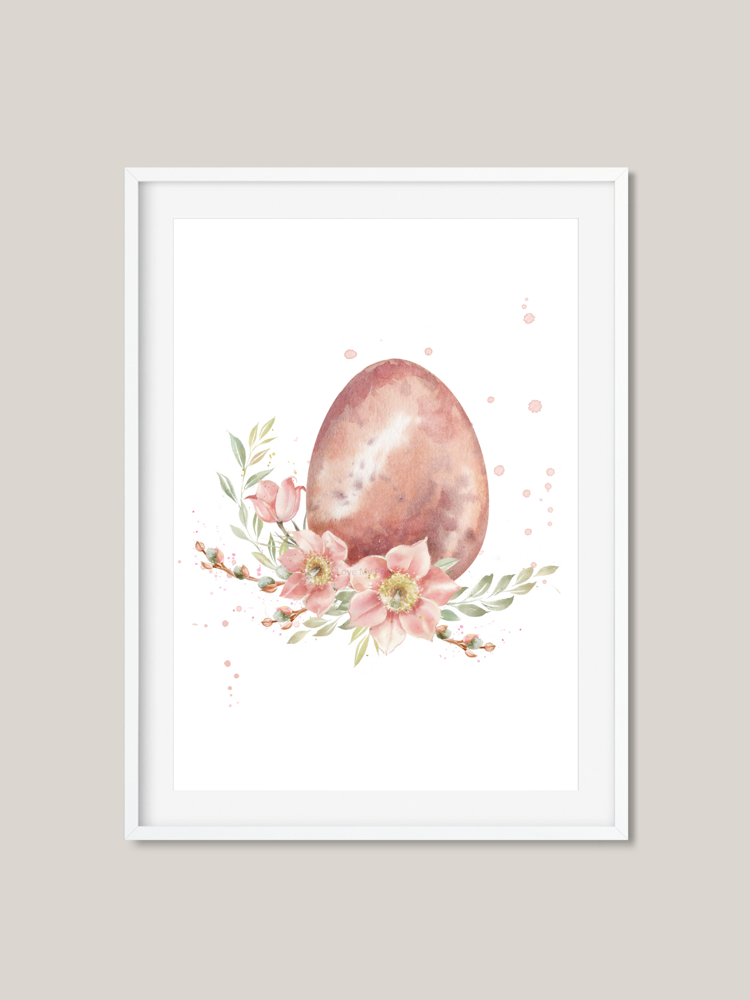 Pink Floral Egg