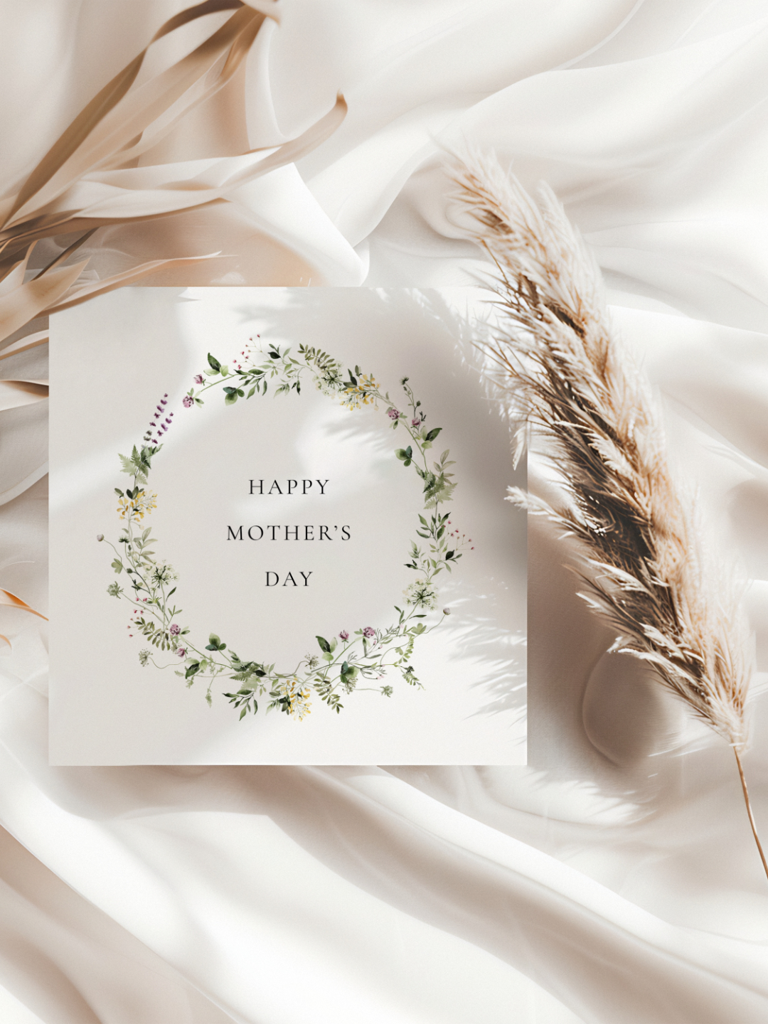 Happy Mother's Day Wreath Card