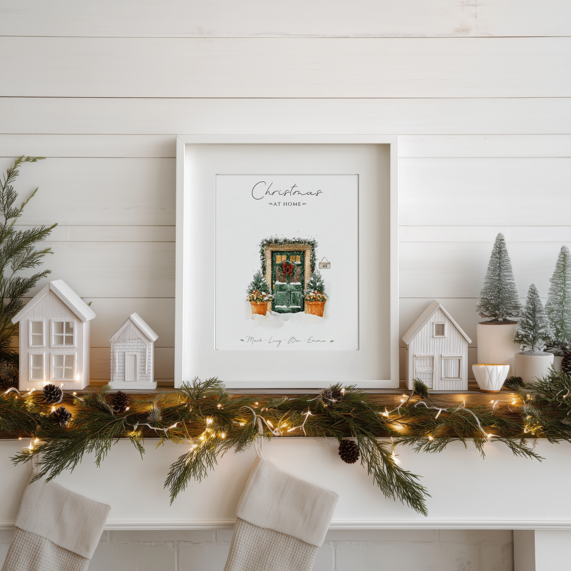 Personalised Christmas at Home Print