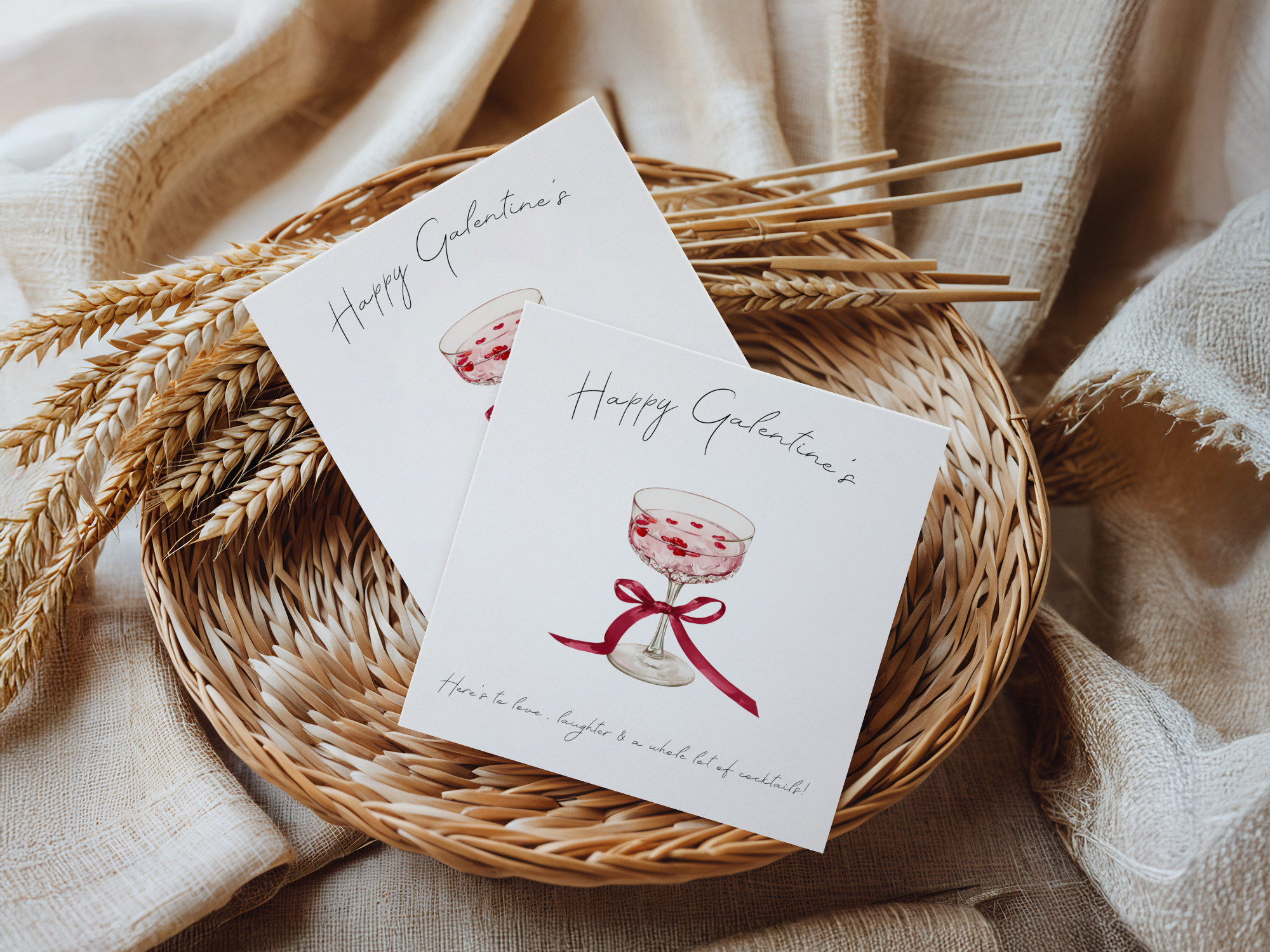 Galentine's Cocktail Friend Card