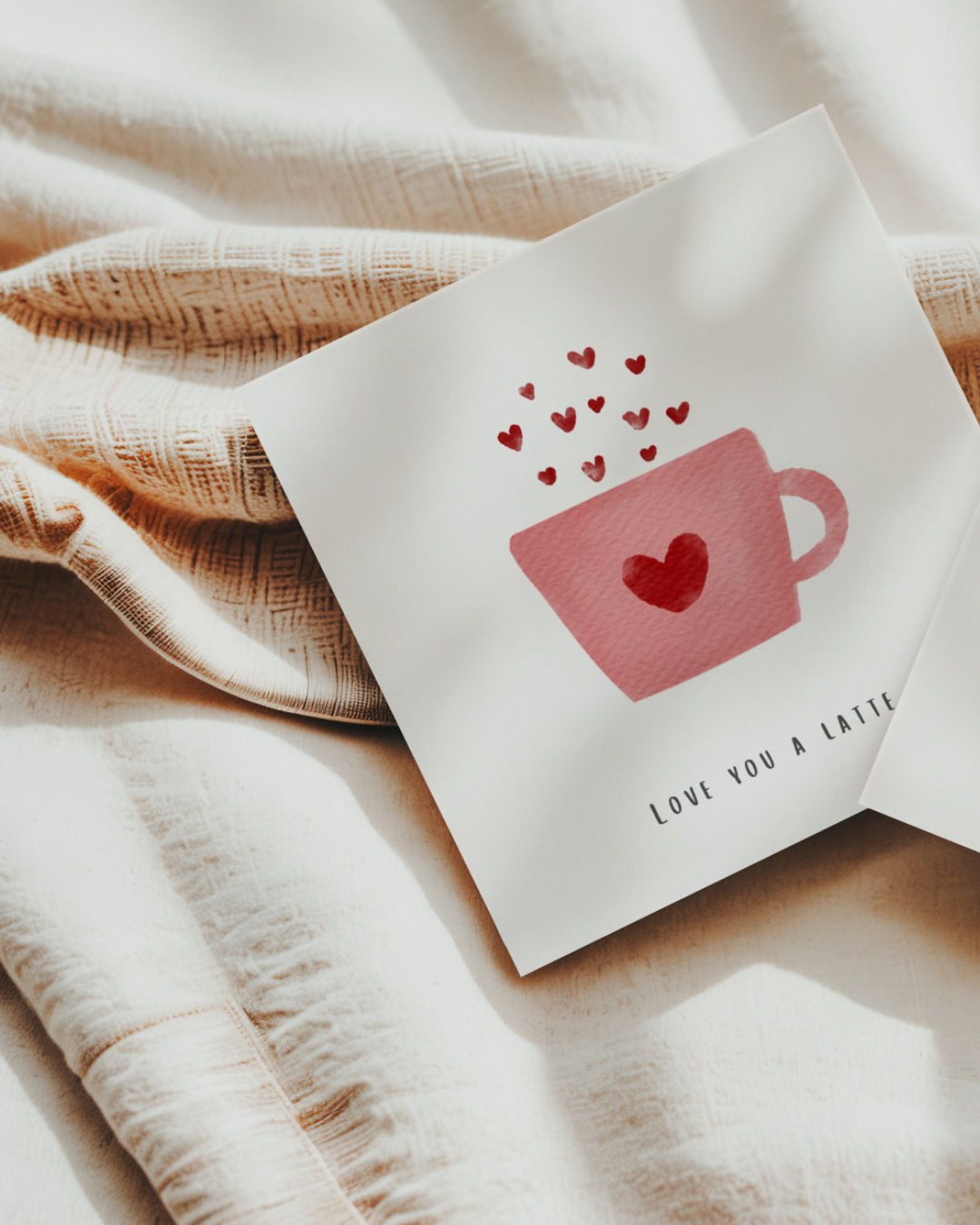Love You A Latte Valentine's Card