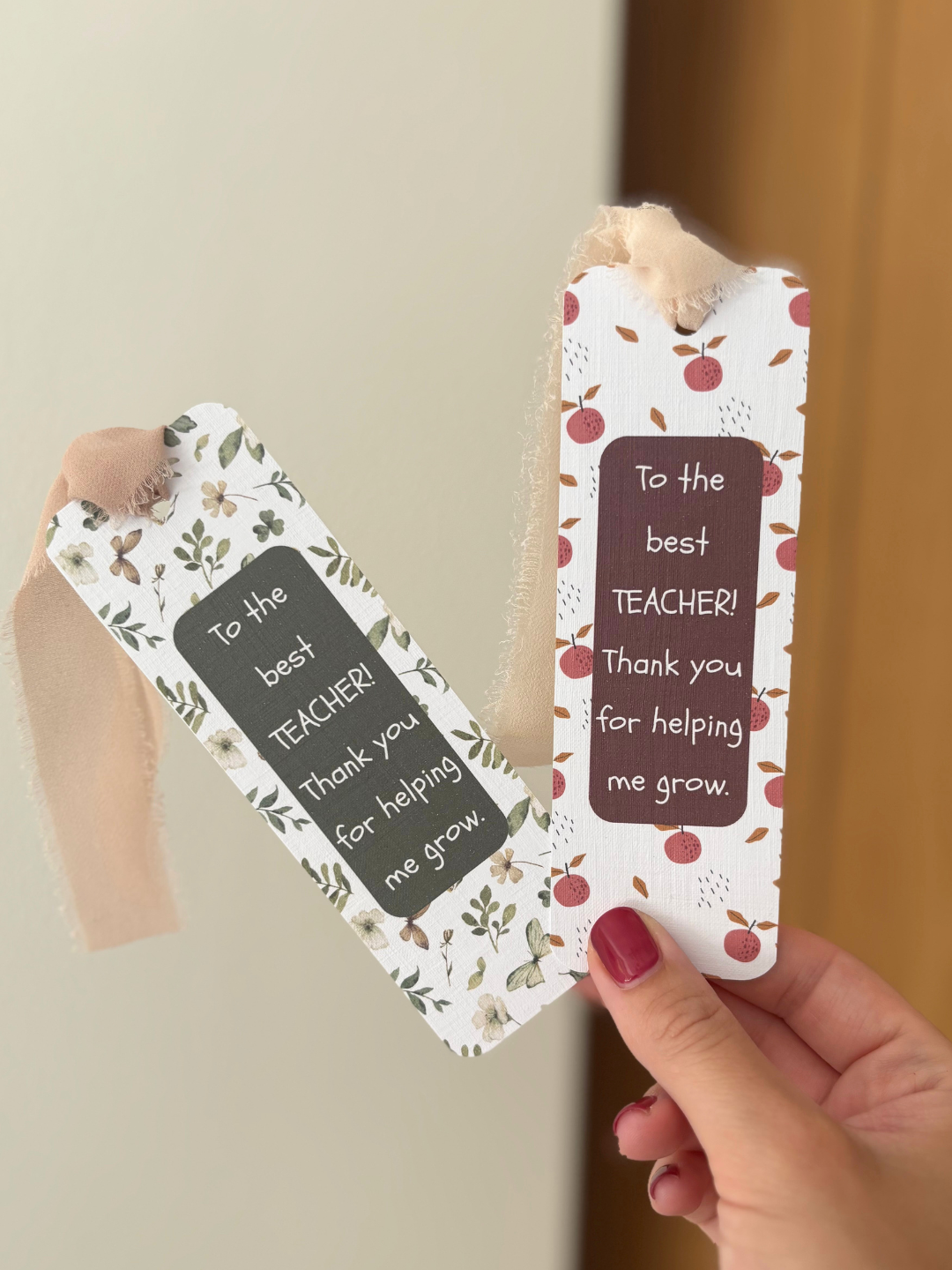 Bookmark - Teacher, thank you for helping me grow