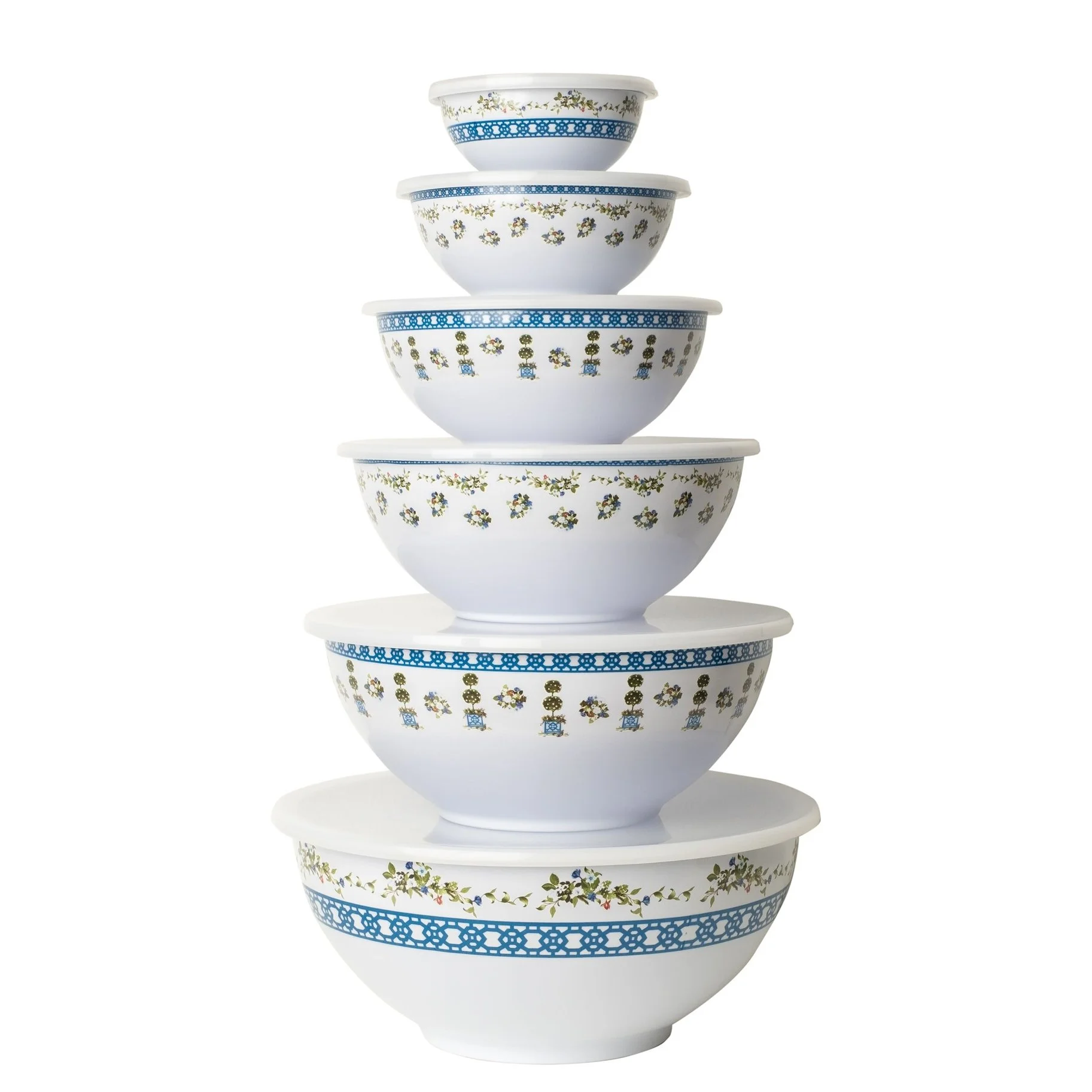 Trellis & Topiary Melamine Covered Mixing Bowls