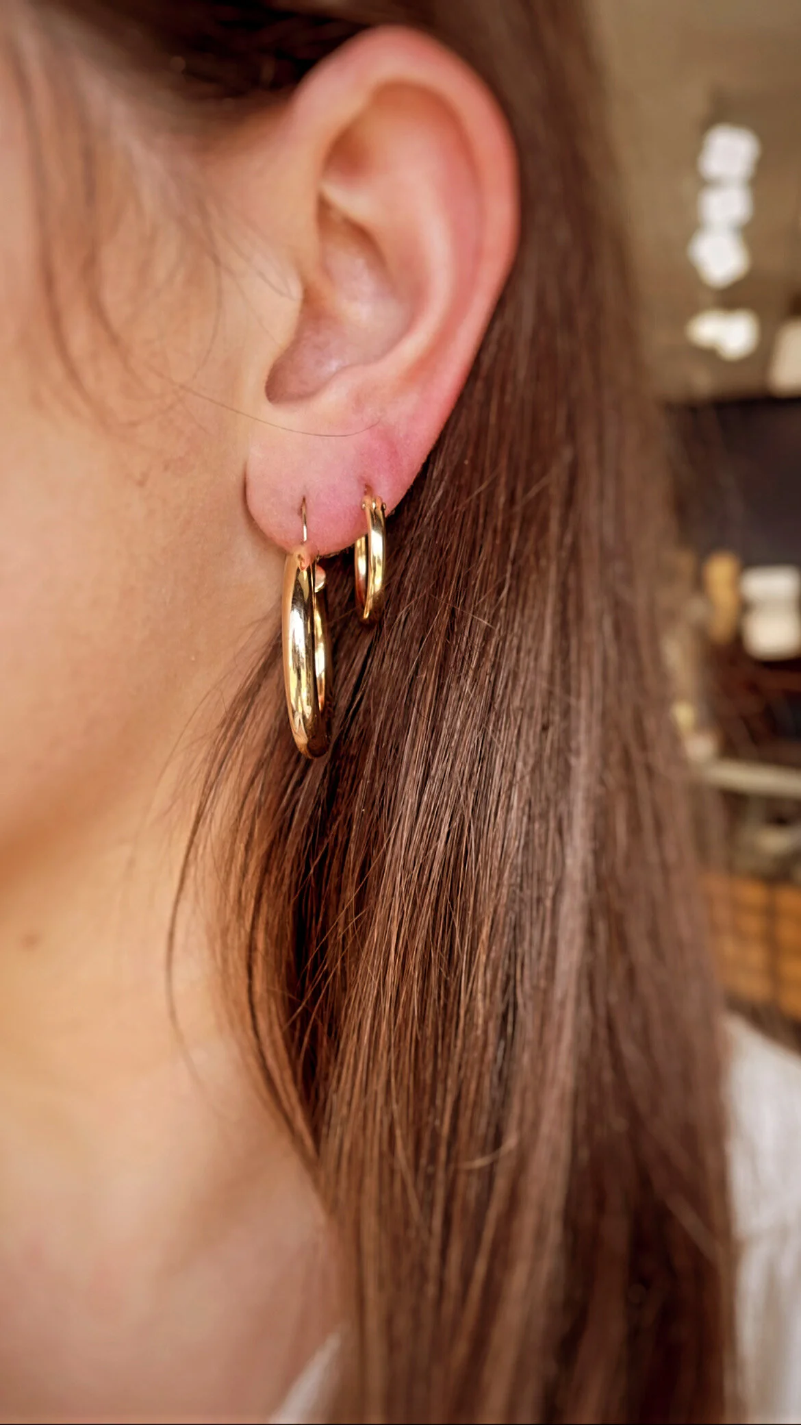Polished Gold Hoops
