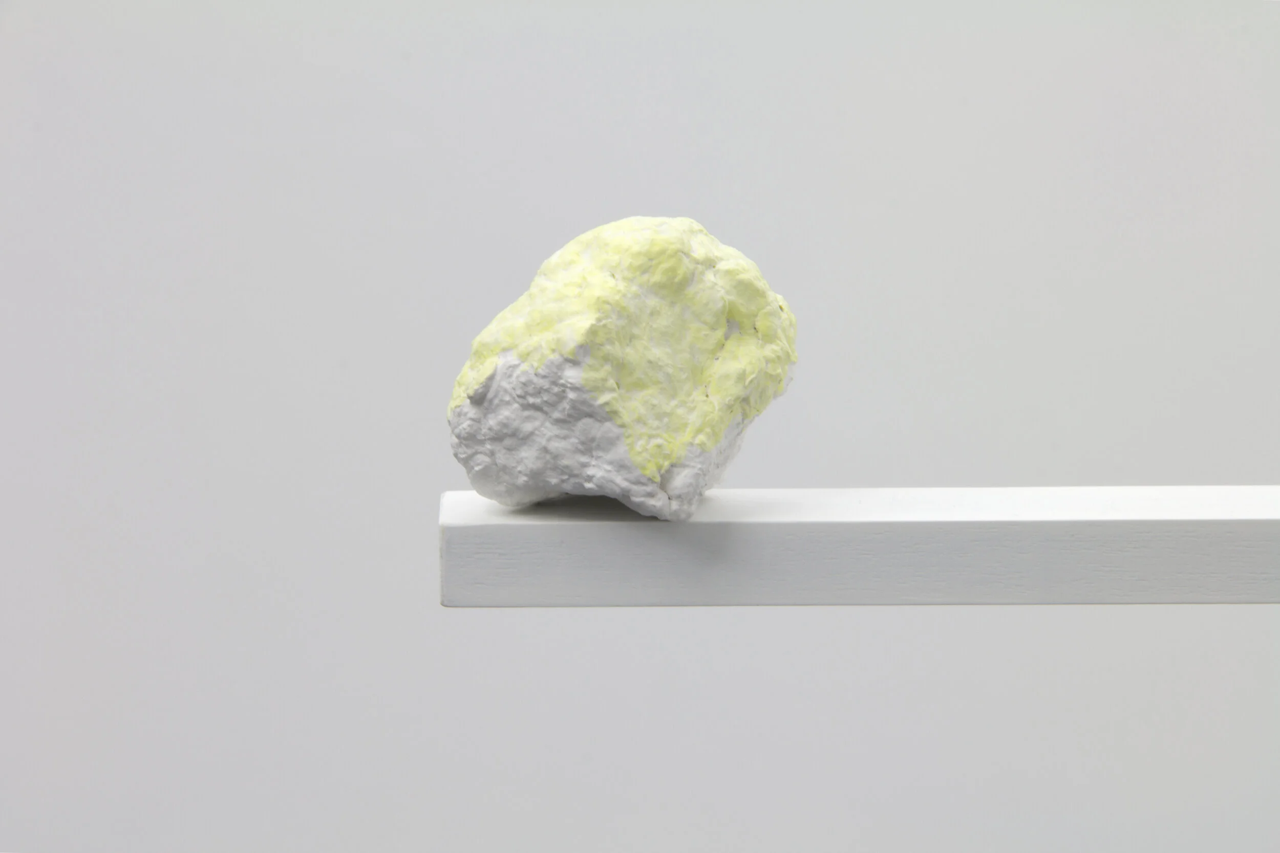 Fergus Feehily, North American Informal , 2015 (Detail). Acrylic on papier-mâché and wood, screws, 7 x 28 3/4 x 1 1/2 inches (17.8 x 73 x 3.8 cm).