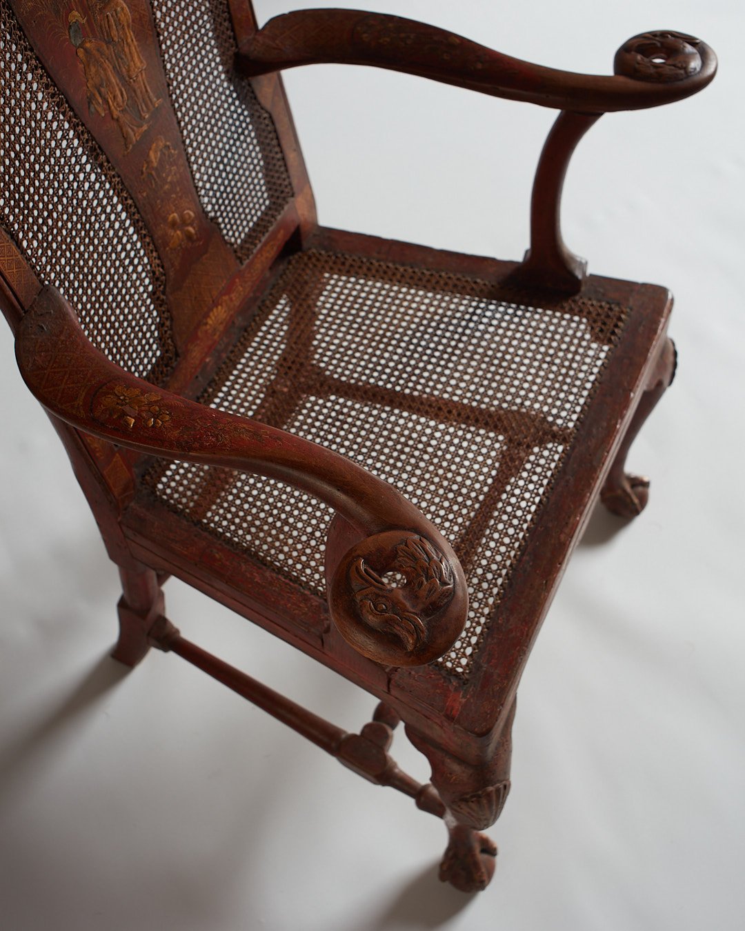 Molly Alexander Seating An 18th Century Red Japanned Lacquer Chai