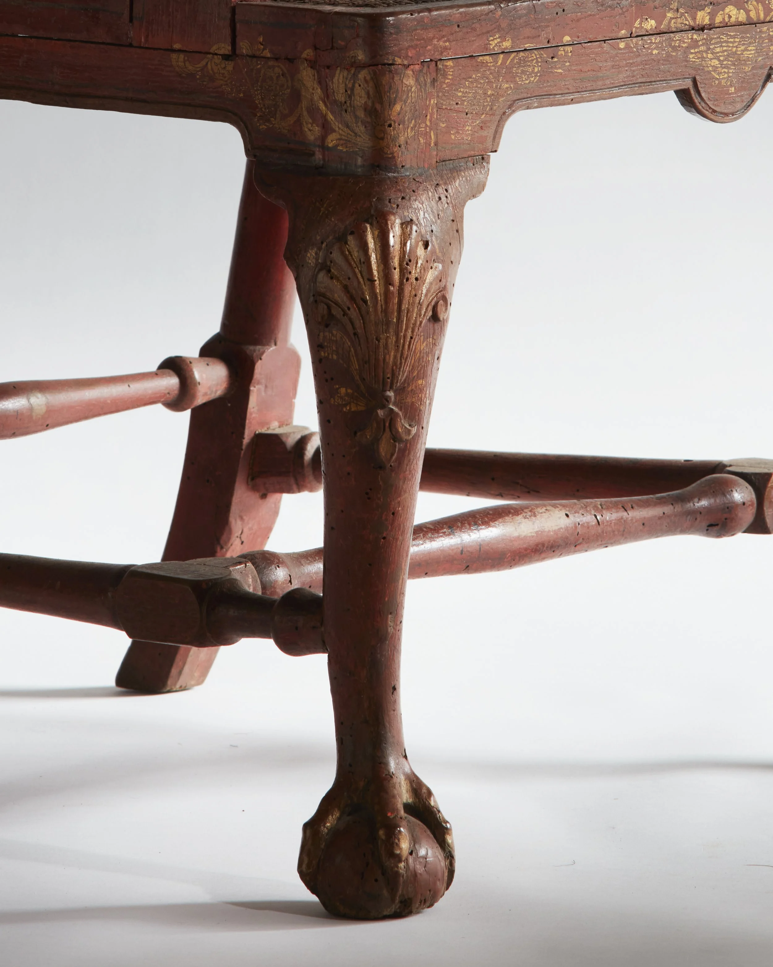 Molly Alexander Seating An 18th Century Red Japanned Lacquer Chai