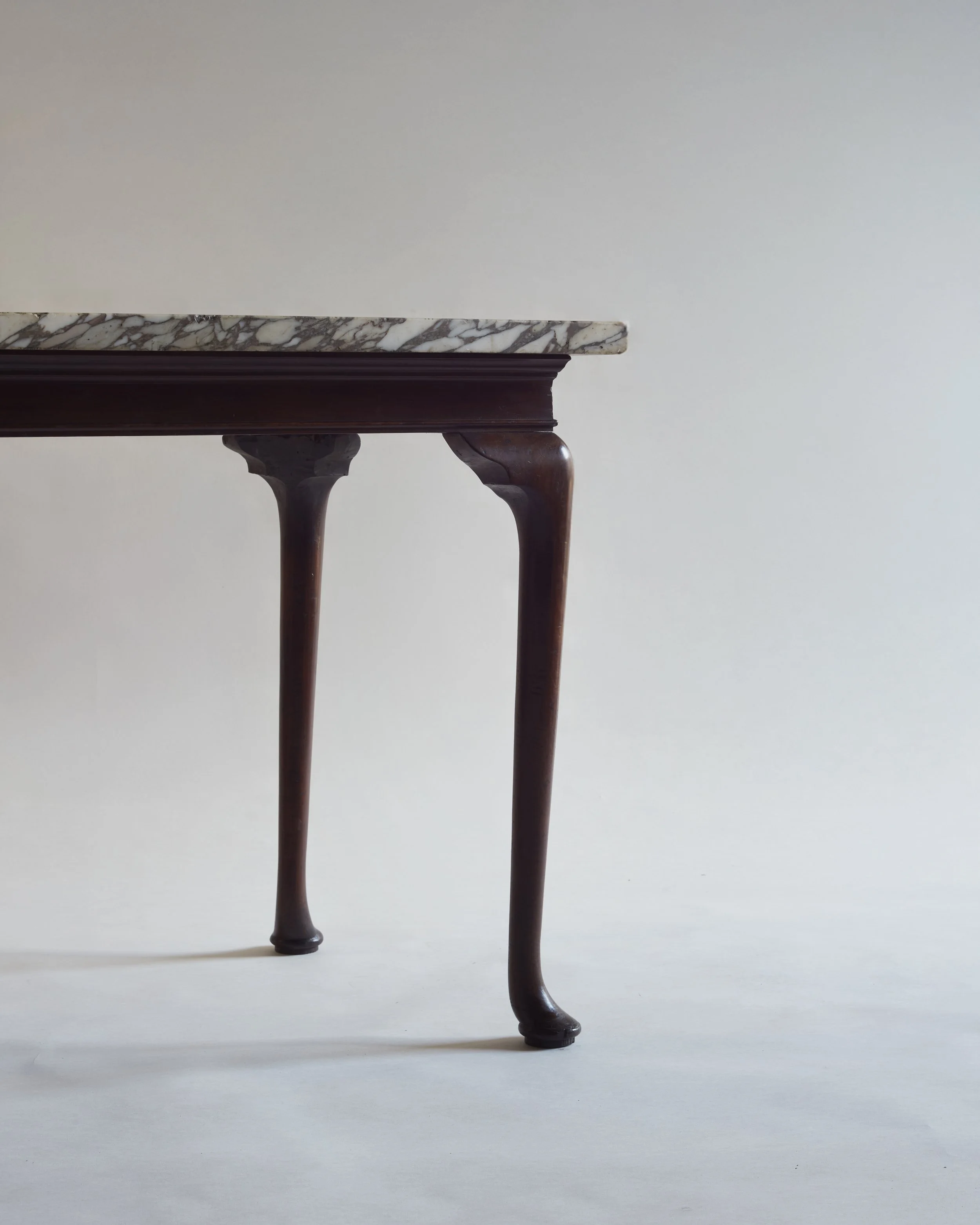Molly Alexander Tables a George II Mahogany Marble Top Console Table