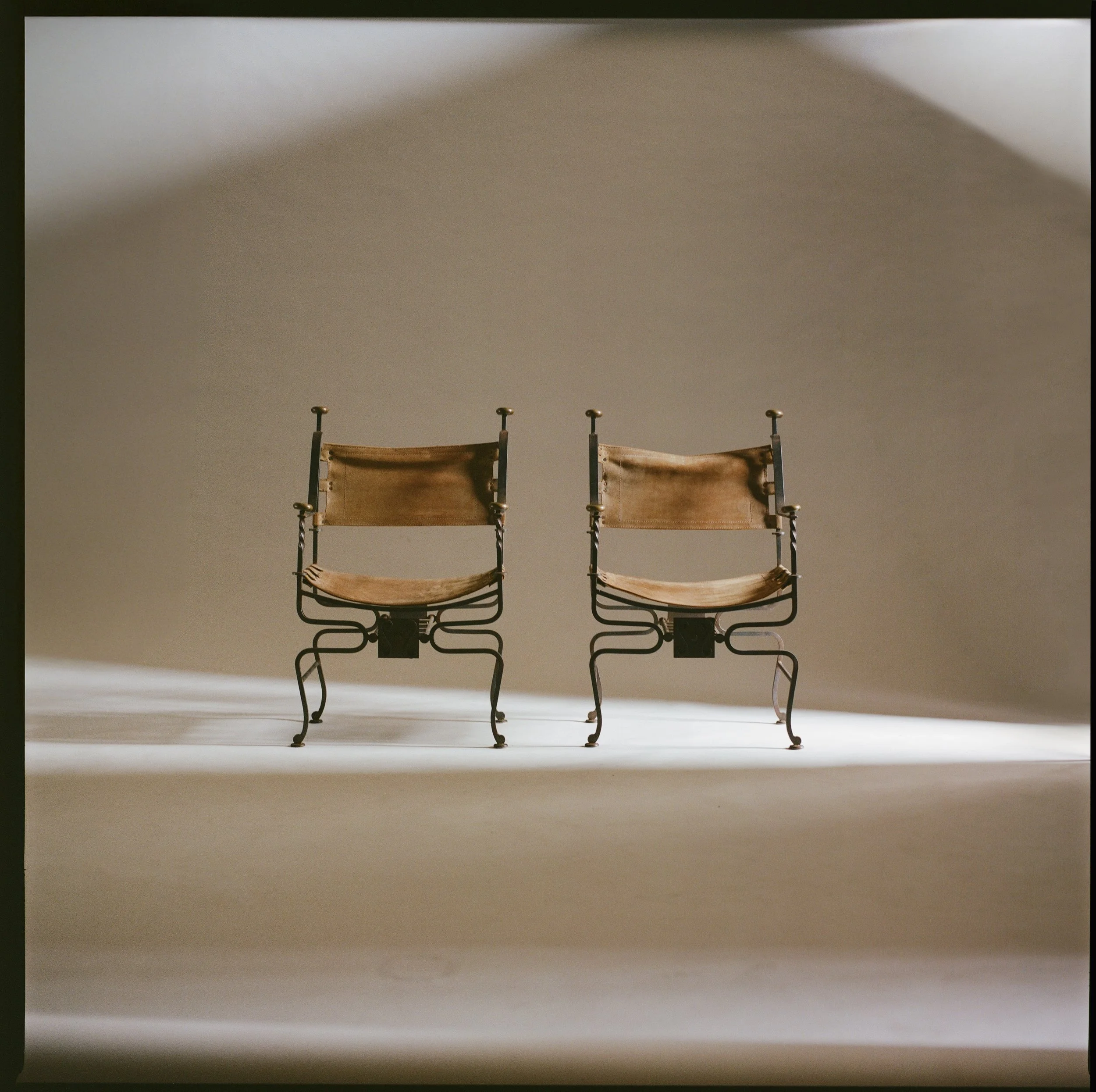 Molly Alexander Seating Suede Savonarola Chairs