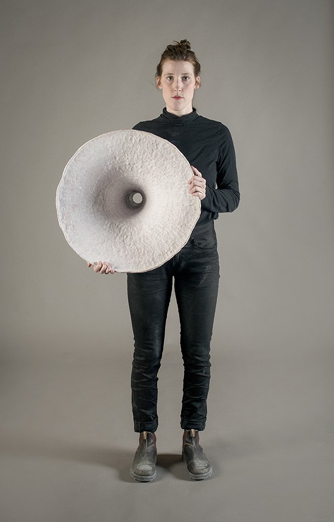 Katie Coughlin, ceramic artist and instructor, last year's group