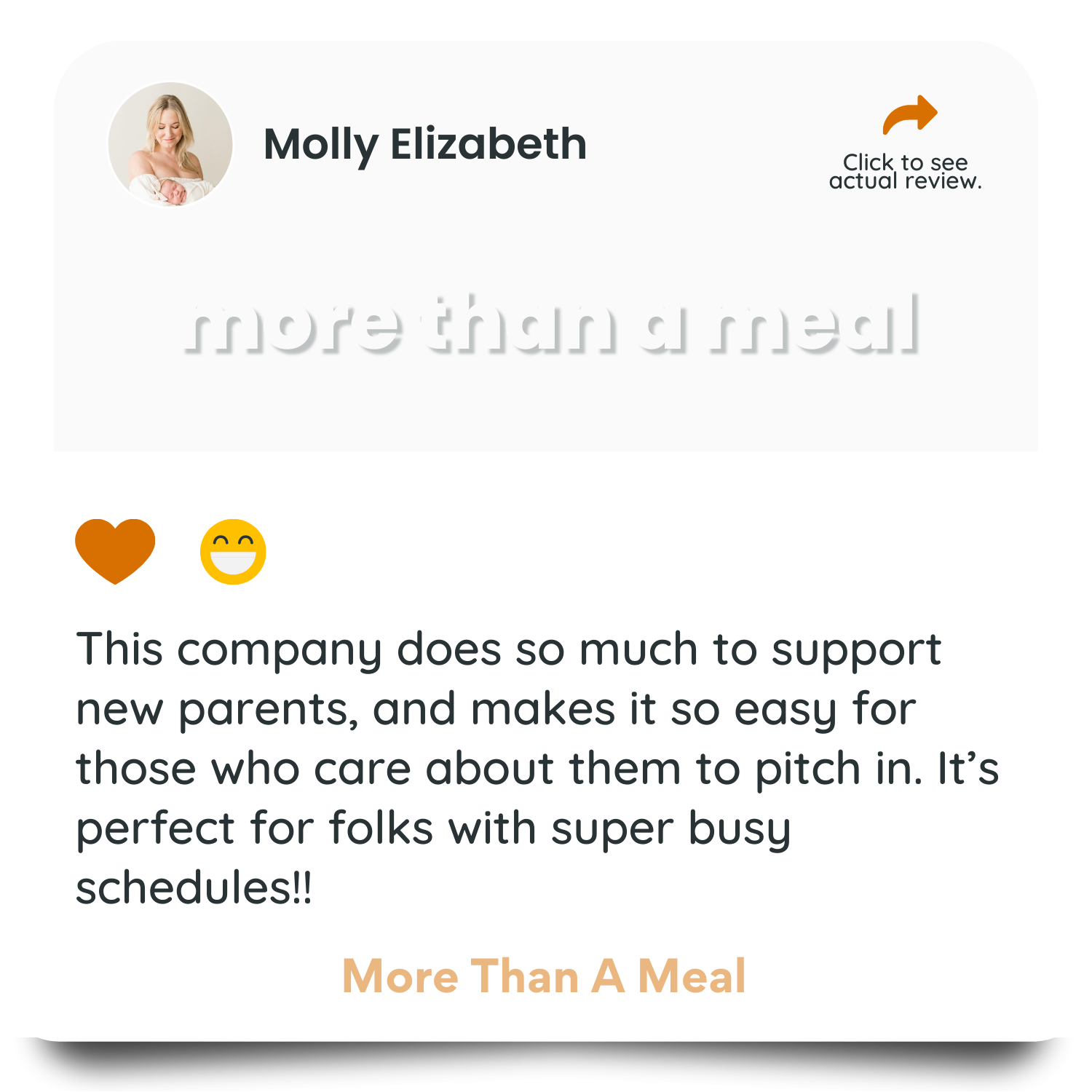 feedback from more than a meal customer