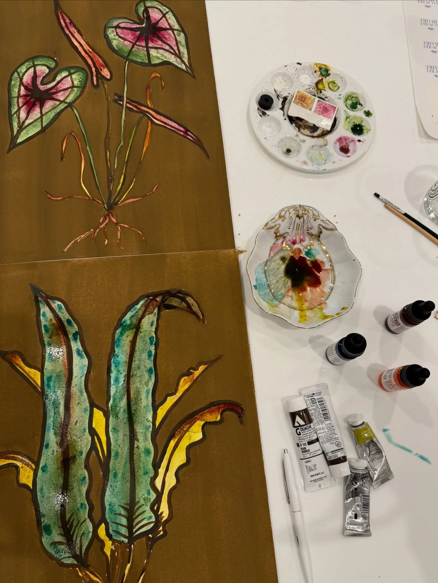 Some (not so on the nose) winter florals for you. I haven&rsquo;t painted in a couple of weeks and it felt good to zone out again.