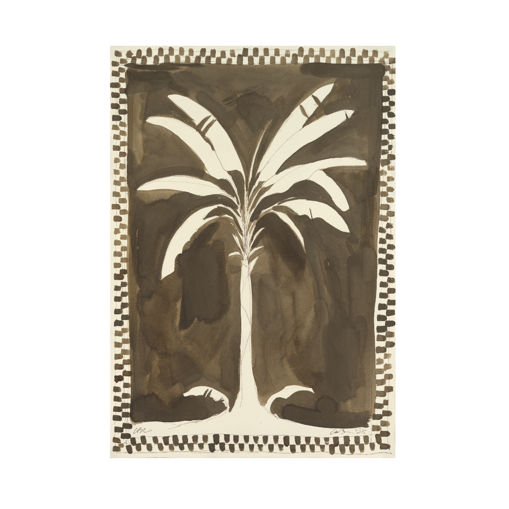 Palms on Checkerboard - Set of 2 — Lia Burke Libaire Art and Design