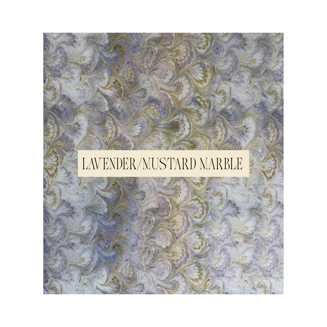 Lavender & Mustard Marble + Antiqued Gold Frame