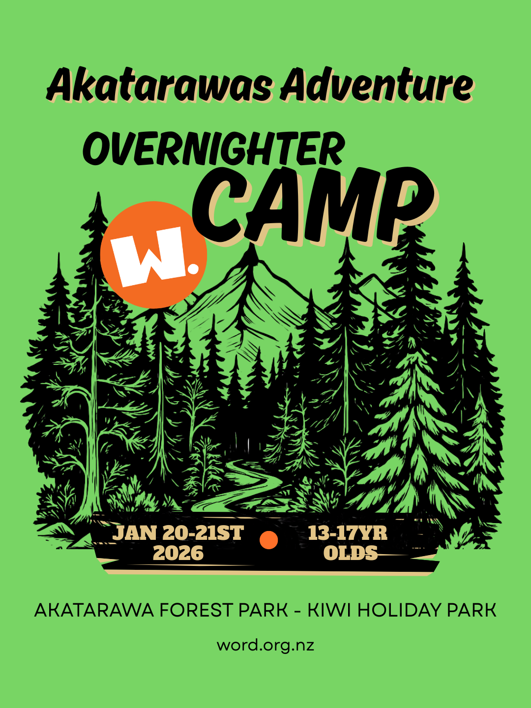 Overnight Adventures with WORD for 13-17 year olds