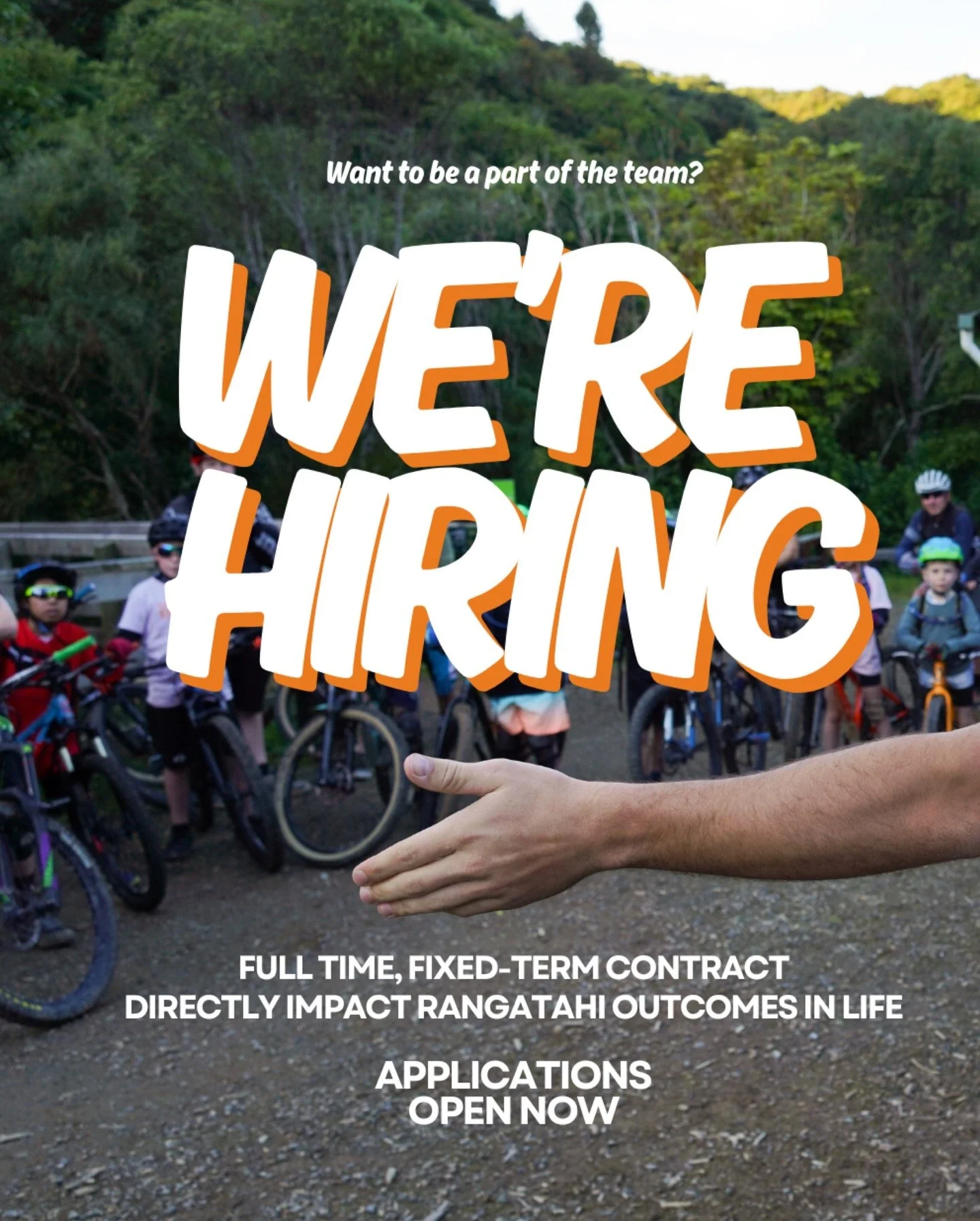 Are you passionate about mountain biking, community and teen engagement?

We are on the hunt for a Youth MTB Programmes Lead. 

This is a senior, hands-on role for a leader in youth development who can confidently design and deliver programmes on the