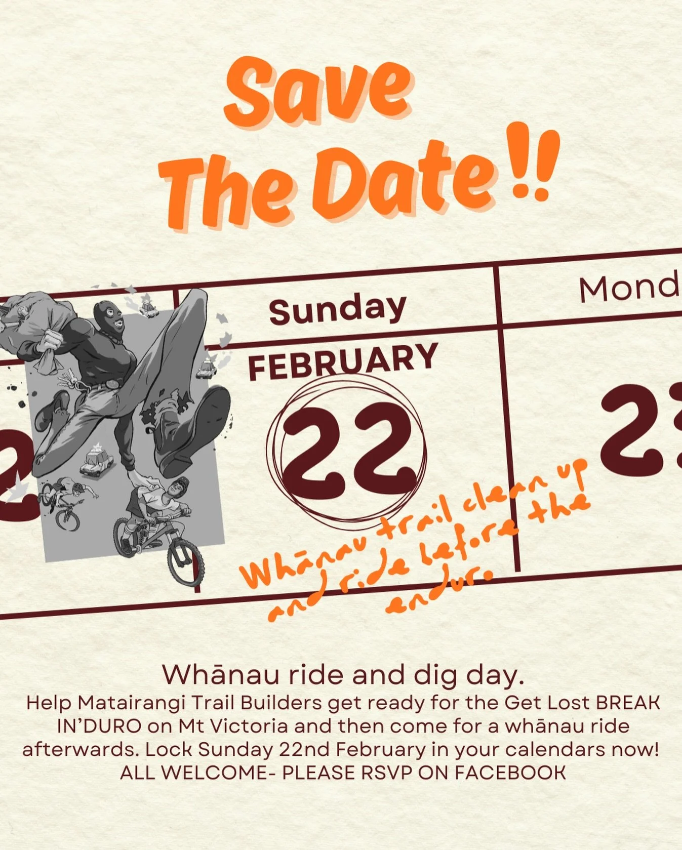 Come and join us for a dig morning 9-12pm! Help @matairangitrailbuilders get the hill ready for the enduro the following week. We will bring the refreshments and also the van for some uplifts afterwards. All welcome! See you there! (Please RSVP on ou