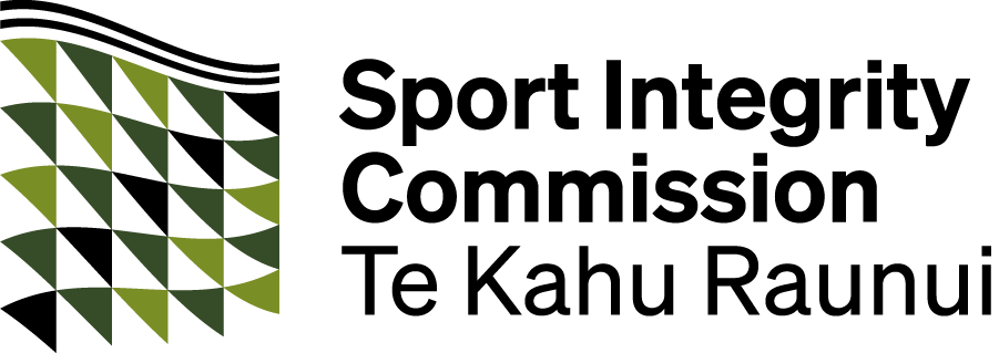 Logo of the Sport Integrity Commission Te Kahu Rauuini