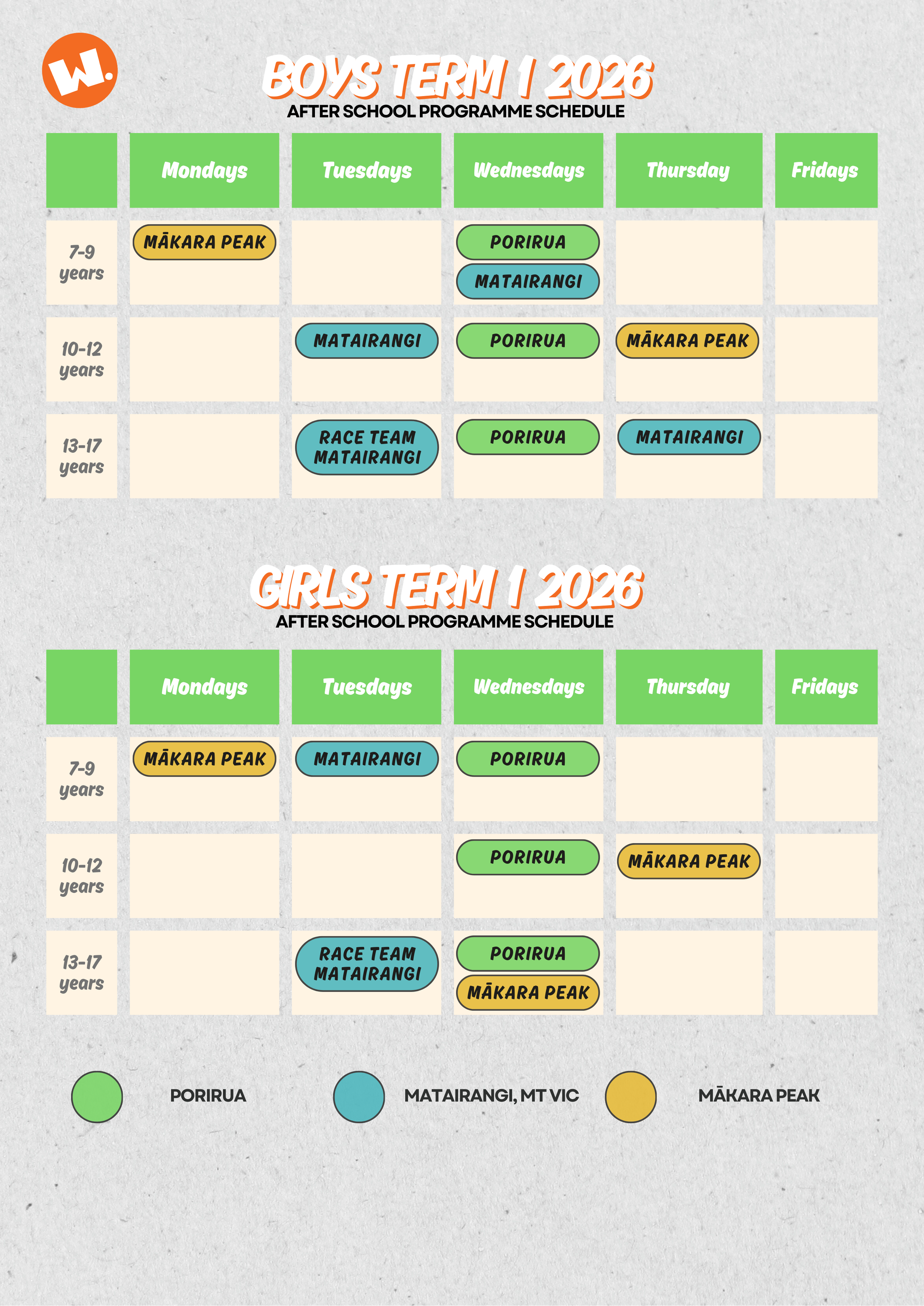 WORD After School  Programme Term 1 2026