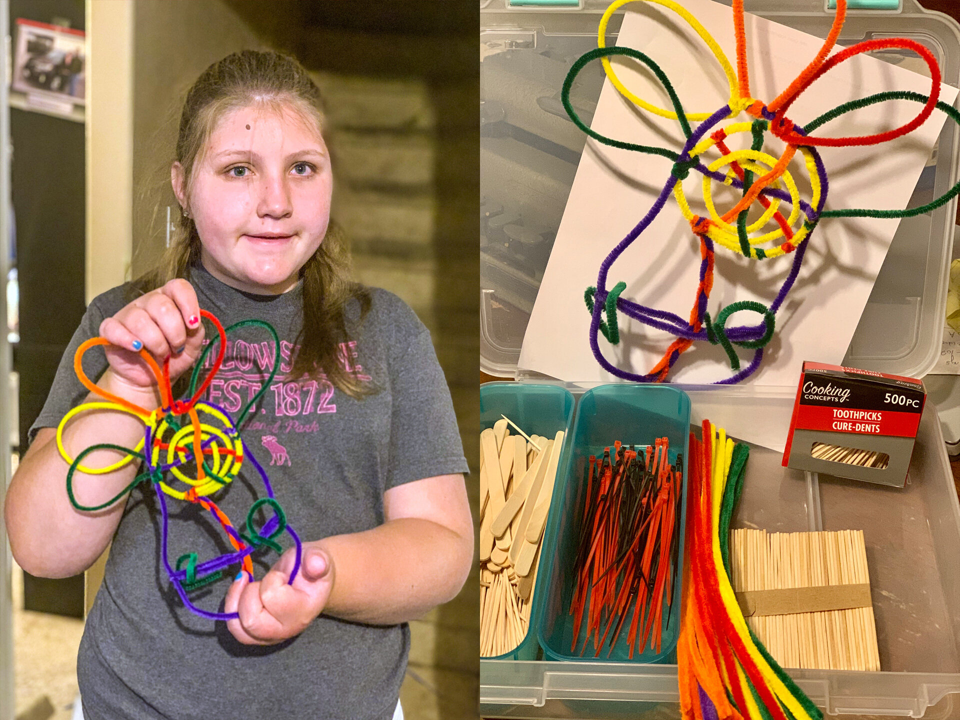 Isabelle with her Dreamcatcher creation