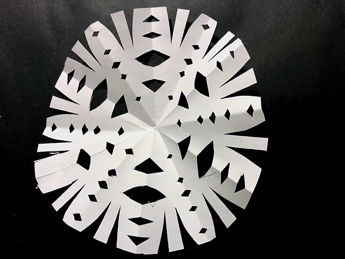 2D Circular Snowflake with Cut-outs
