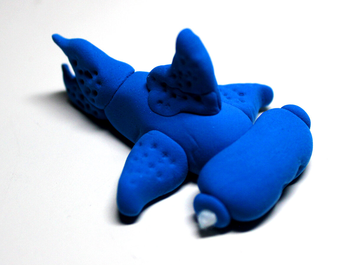 Small blue clay hammerhead shark