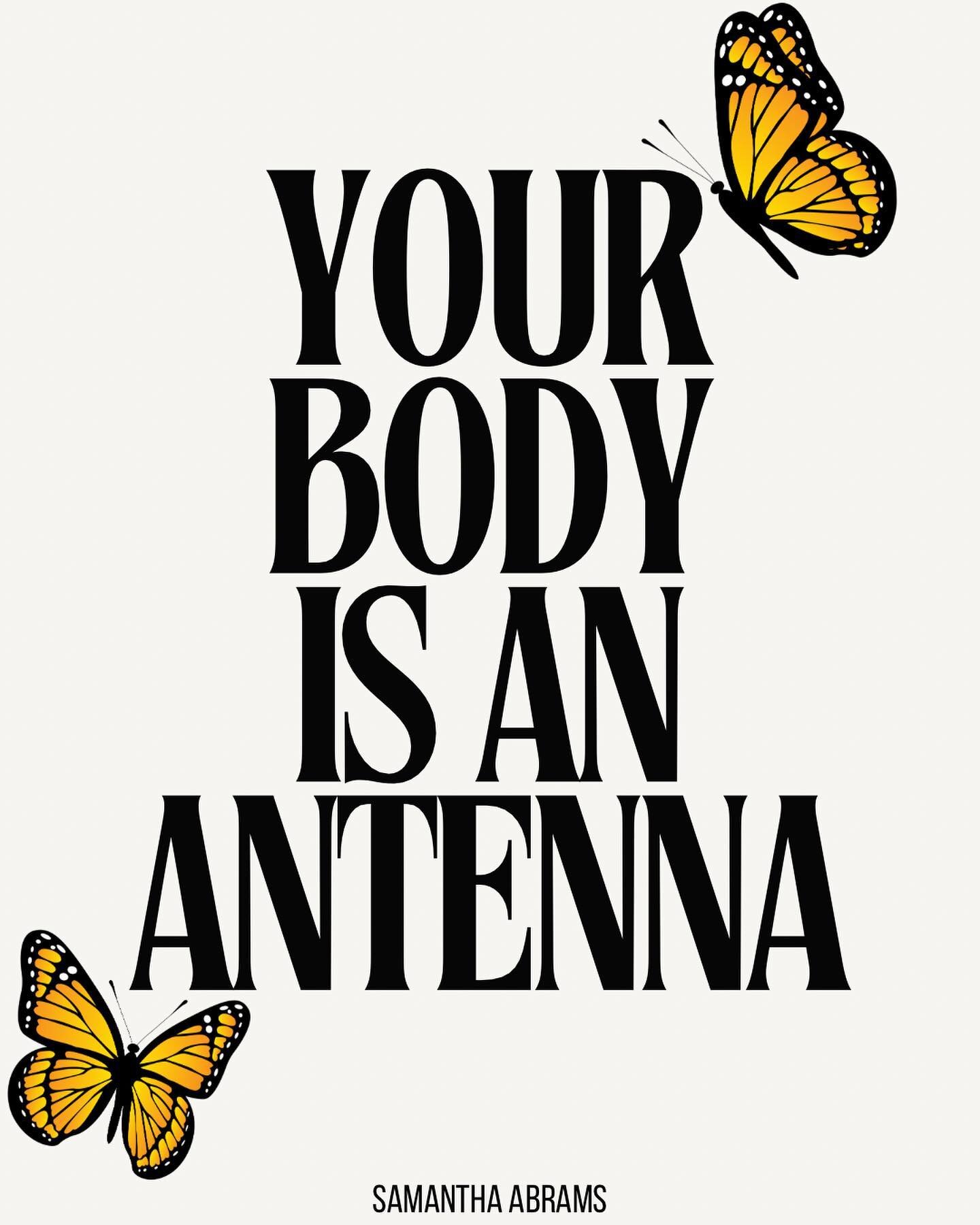 Your body is an antenna 🦋

It&rsquo;s always giving you signals, we just aren&rsquo;t taught how to listen. I&rsquo;m working on something that will help and I can&rsquo;t wait to share. 

Do you struggle to listen to your body/intuition? Feel free 
