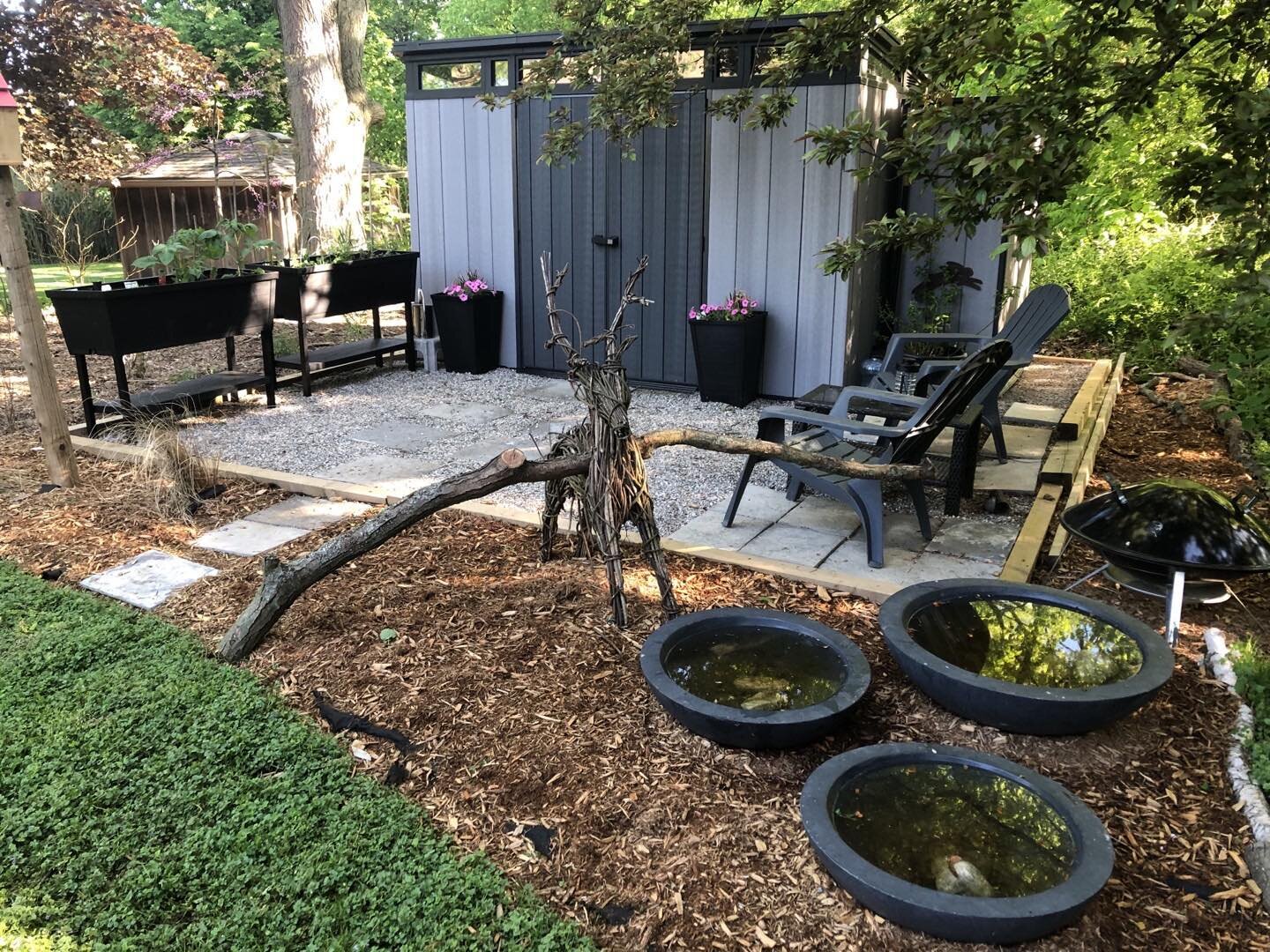 Thinking about buying a new shed? Not sure what to buy?  Looking for some tips? Check out my newest post outlining the reason I broke from the traditional wood shed and went with this contemporary resin design in our woodland garden. For the complete