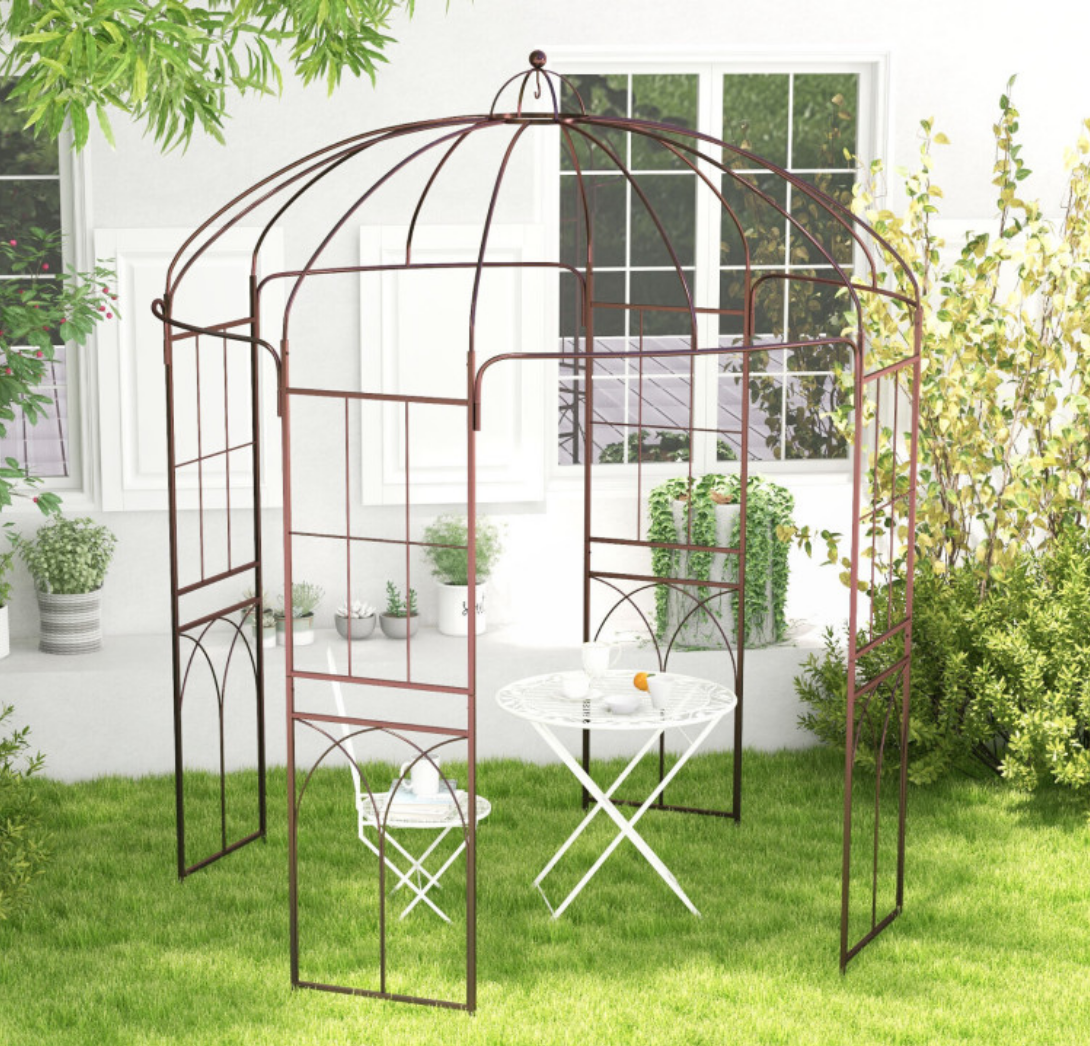 Bird cage arbour is ideal for privacy