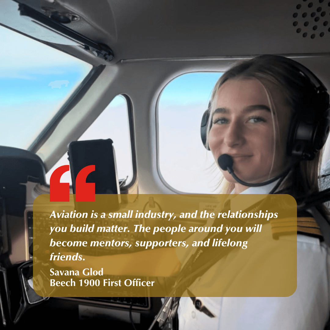Meet the Team - Women in Aviation - Savana Glod - Beech 1900 First Officer&nbsp;