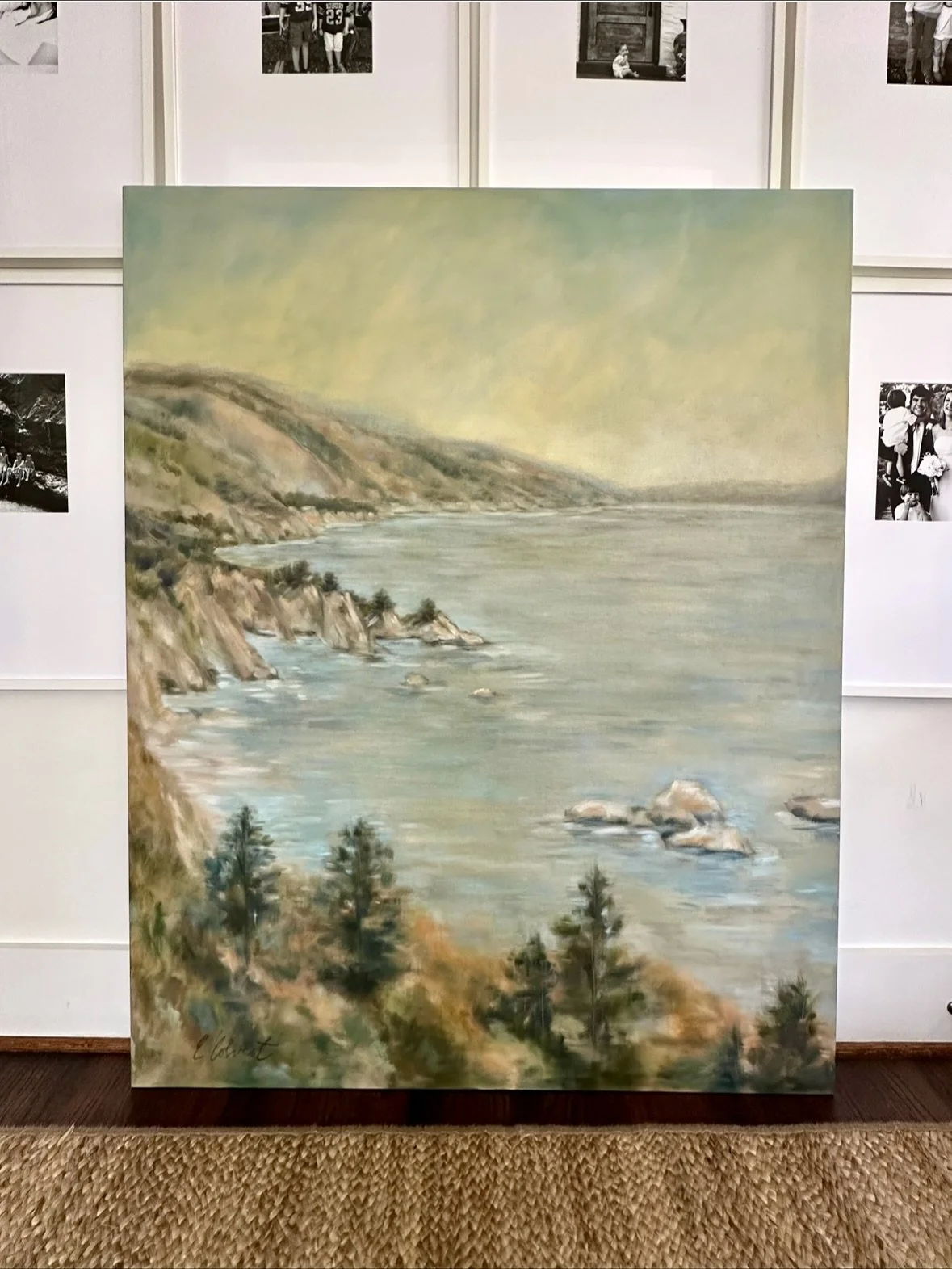 “BIG SUR” is headed to the @cityhilldesign house for the @vestahomeshow in November! What an honor to get to be one of the artists chosen for this project where the theme is “Legends”. 
Isaiah 48:17 “peace like a river