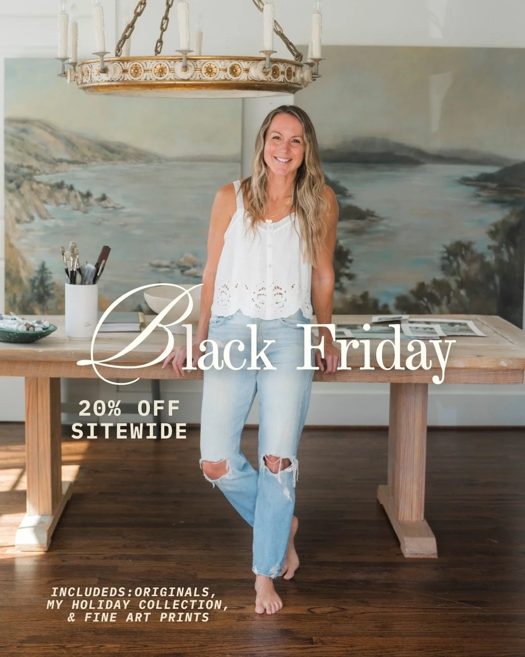 My Black Friday Sale is LIVE! 🎉
For the next 48 hours, my entire website is 20% off-includes originals, fine art prints and my holiday collection! 
This is the only sale I do all year, so if you&rsquo;ve had your eye on something&hellip;this is the 