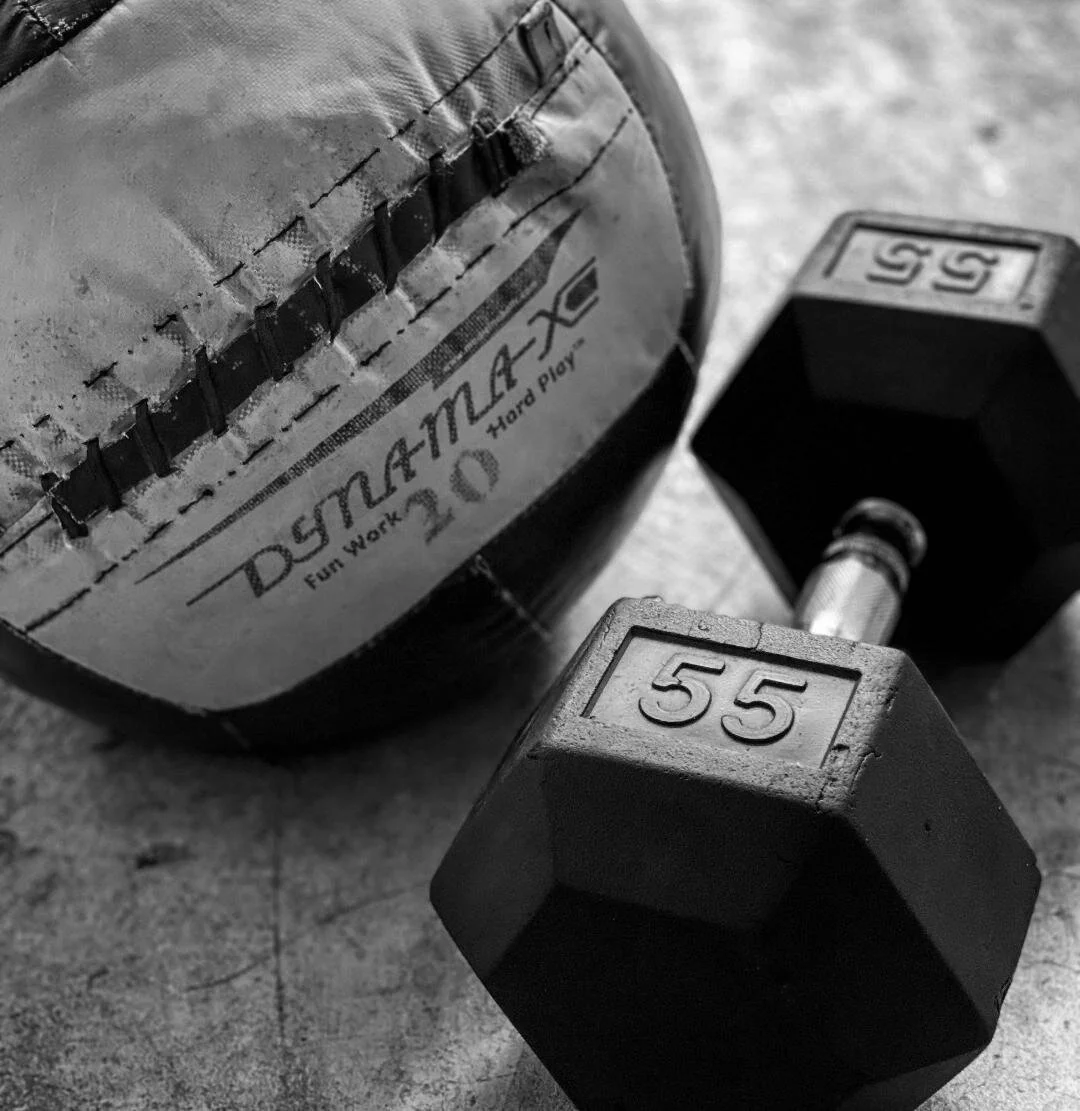 EMOM x 36 - Jump Rope. DB Snatches. Wallballs. Push Press. Burpees. Hollow Rocks.