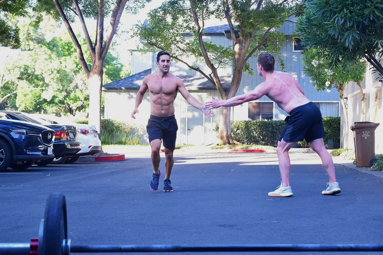 E2MOM - Bike. Front Squats. Push Press. Run. Pull-ups