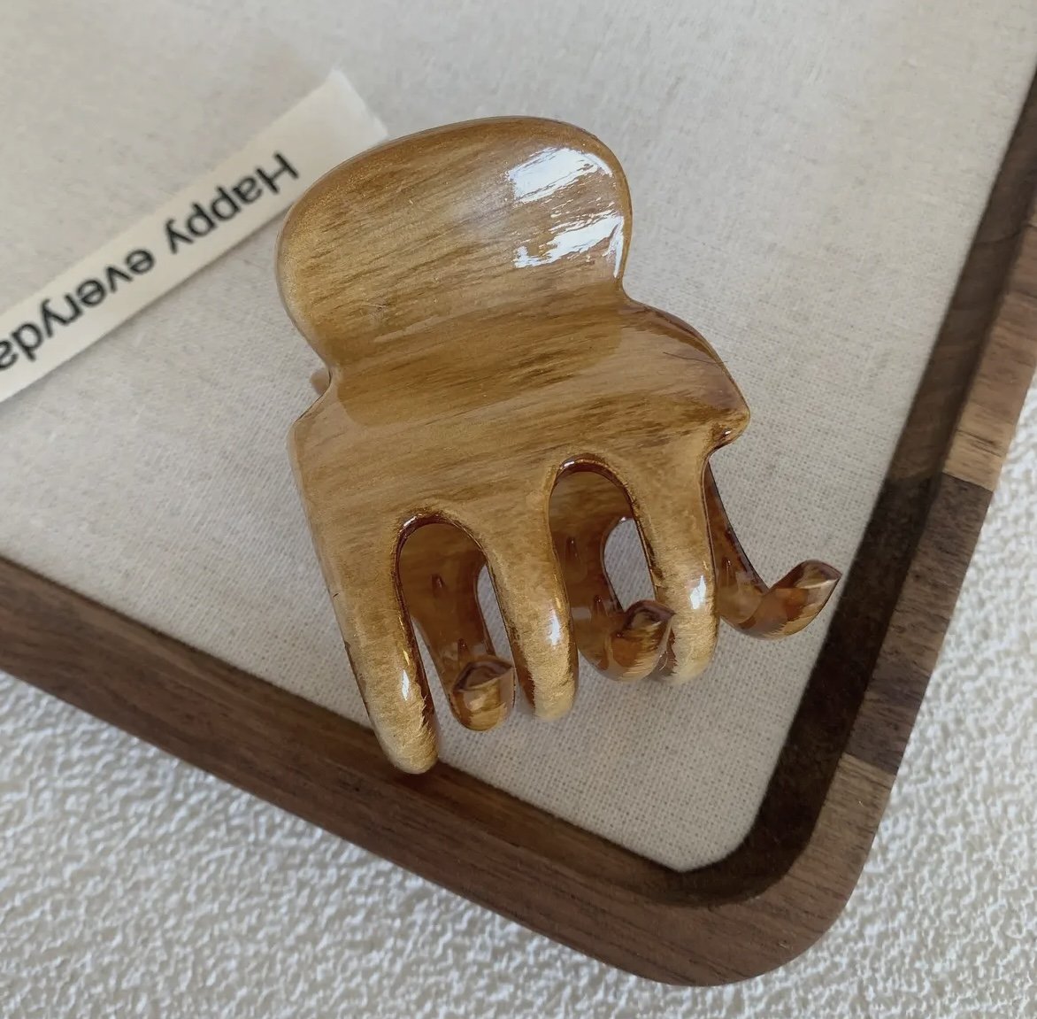 Mocha Claw Clip