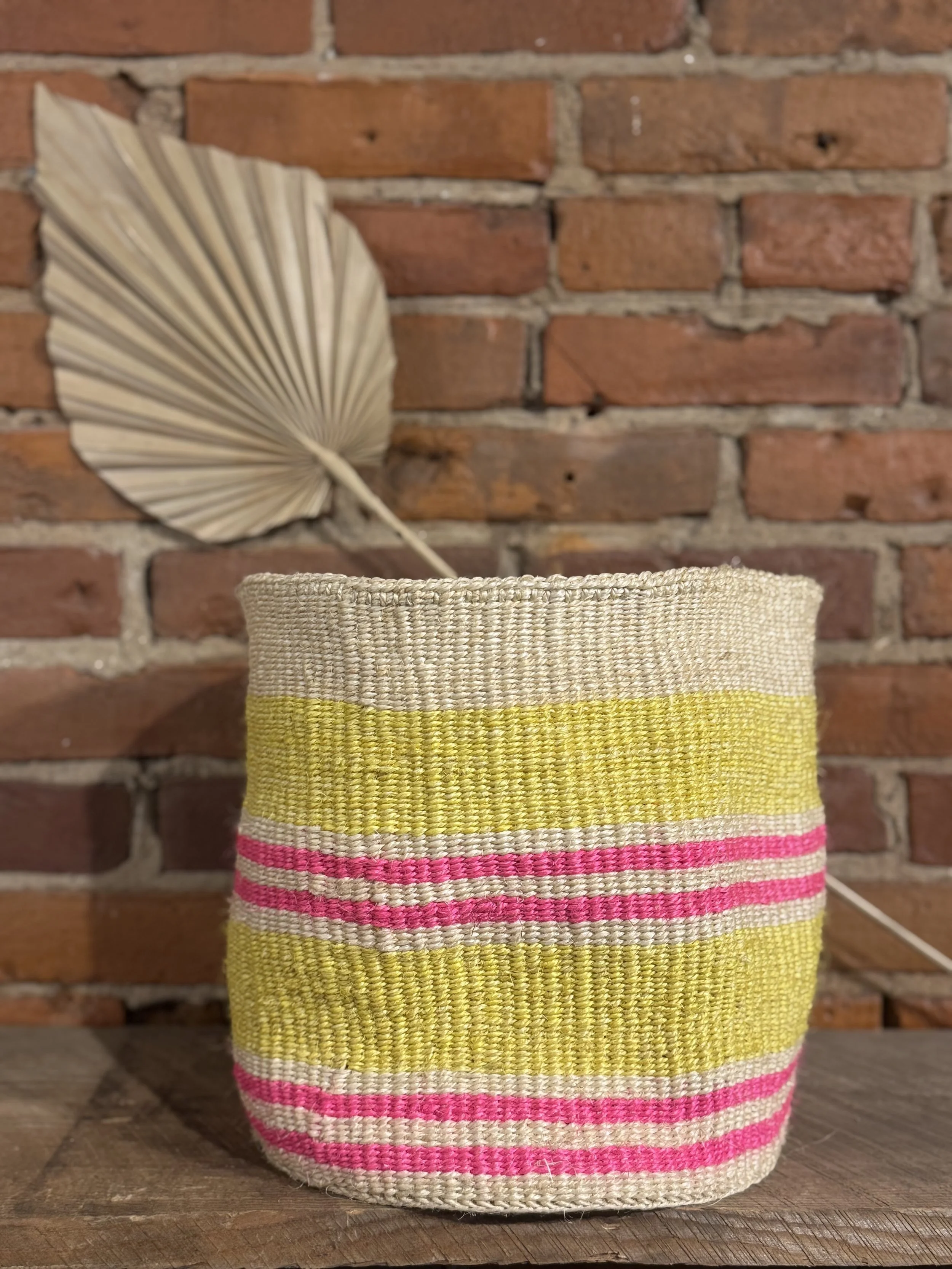 Medium Storage Basket- Pink + Sunshine