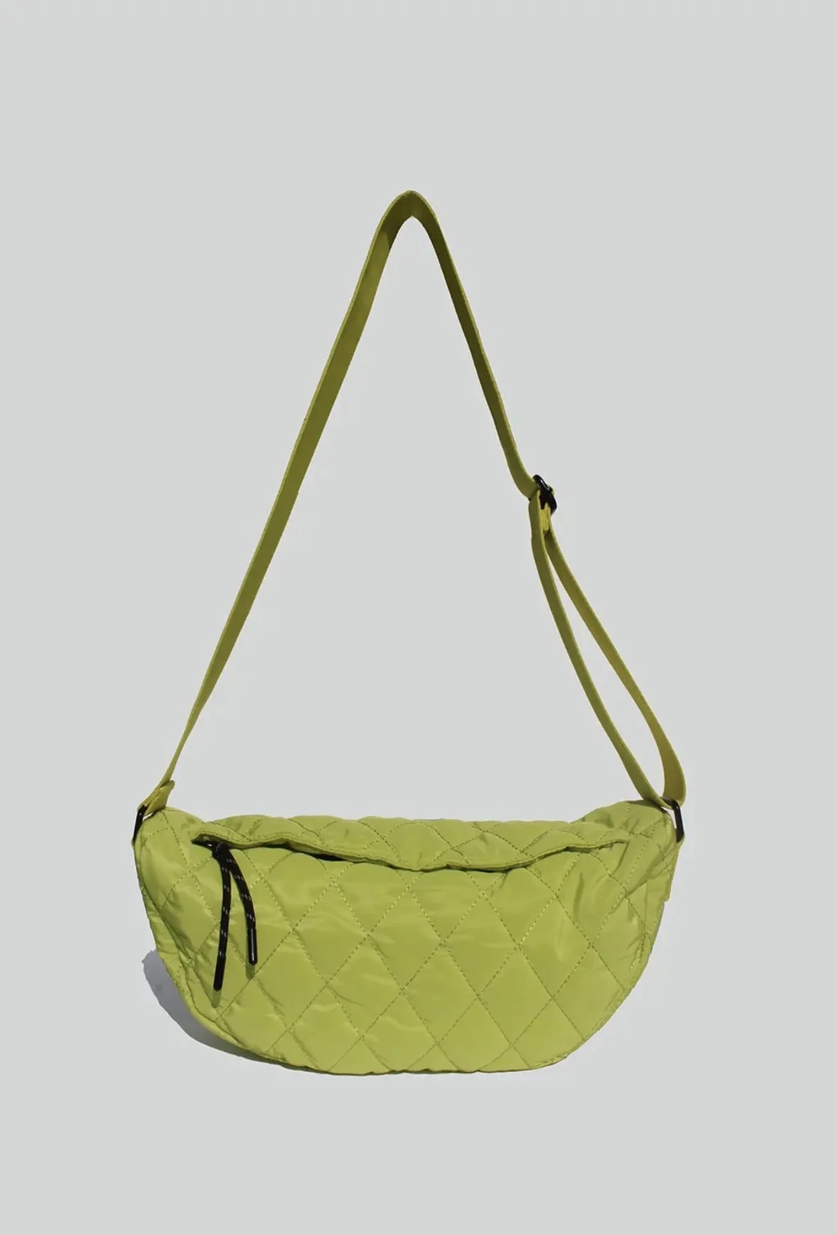 Cora Quilted Crossbody- Lime Green