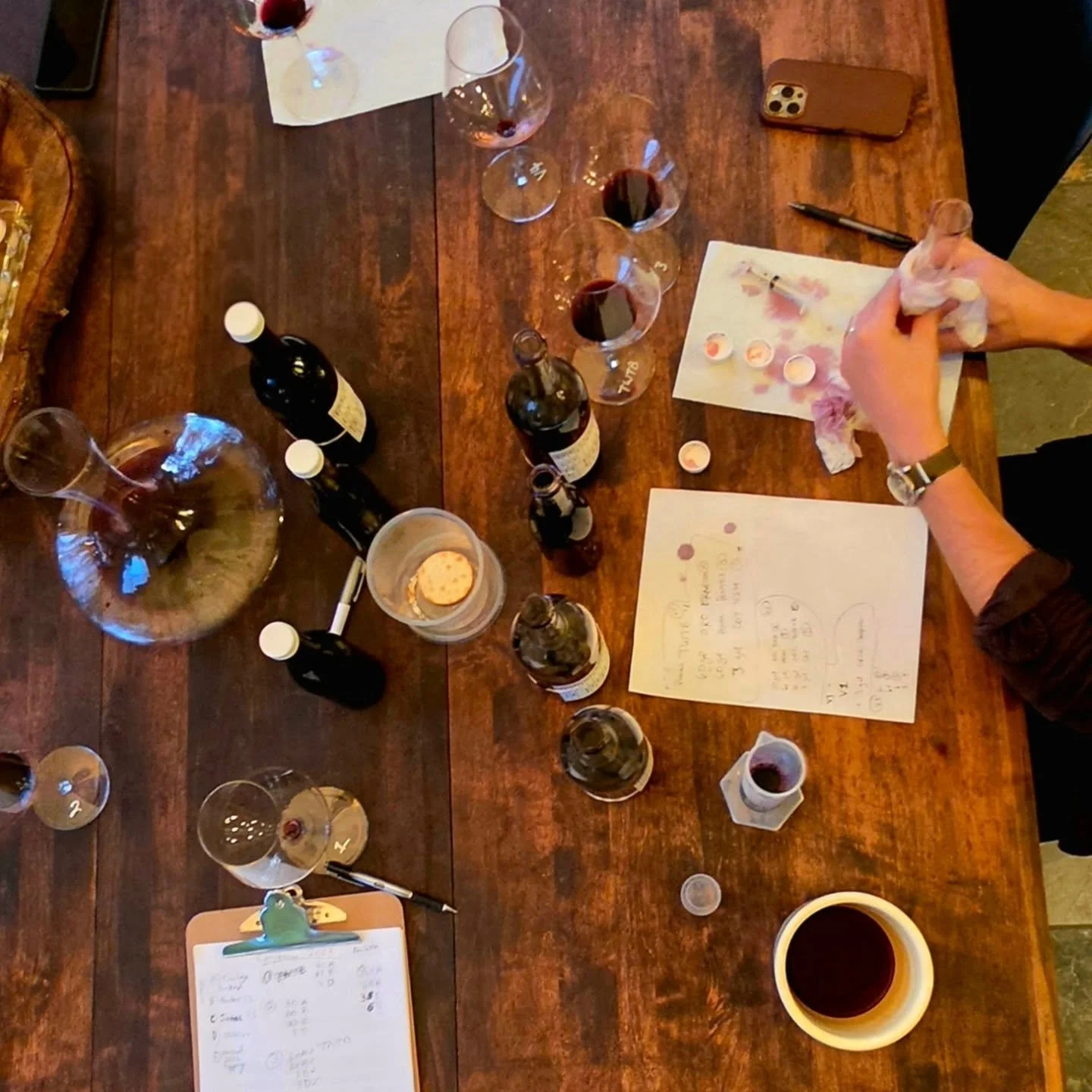 Final blending session for Coyoacan Vineyards Howell Mountain Cabernet Sauvignon 2023. So hard to pick the TWTB (The Wine To Beat) out of all the possibilities but the hard work has been performed for your pleasure. You're welcome.