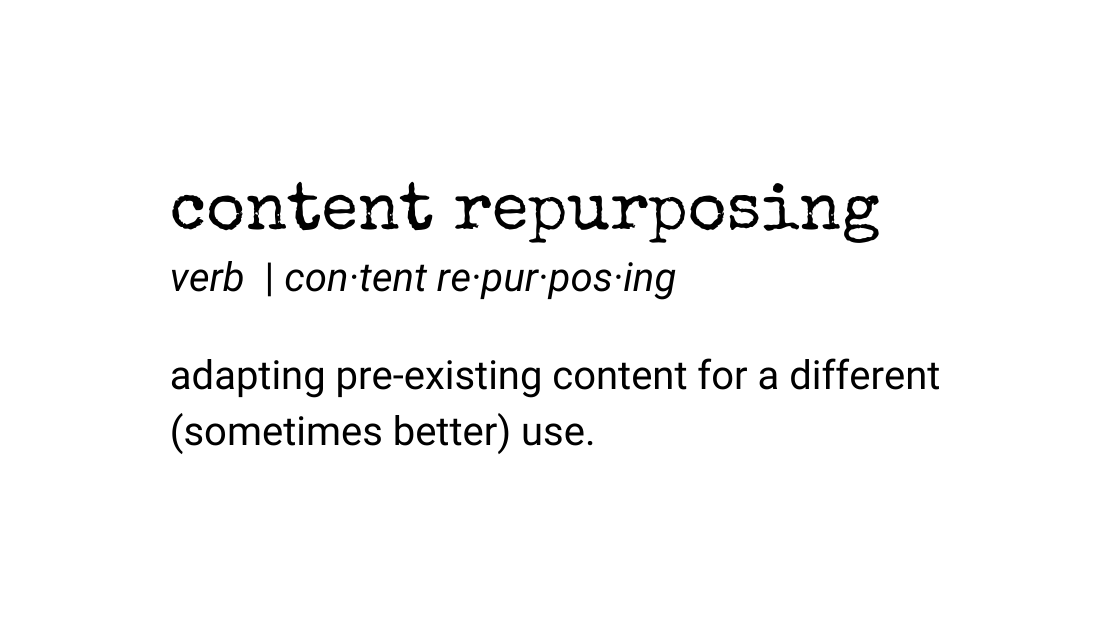 How To Repurpose Content 3 Ideas For Repurposing To Save You Time