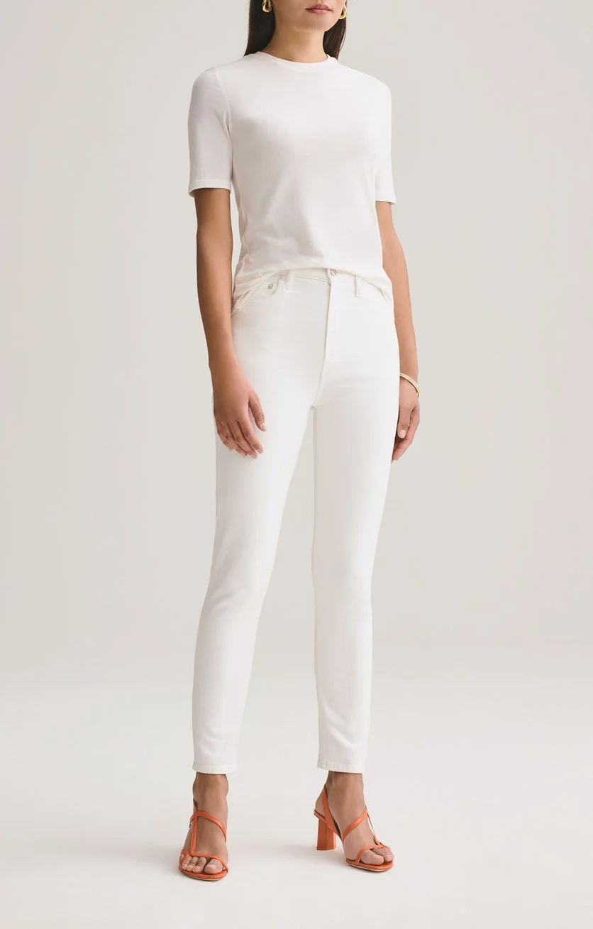 agolde nico high rise white